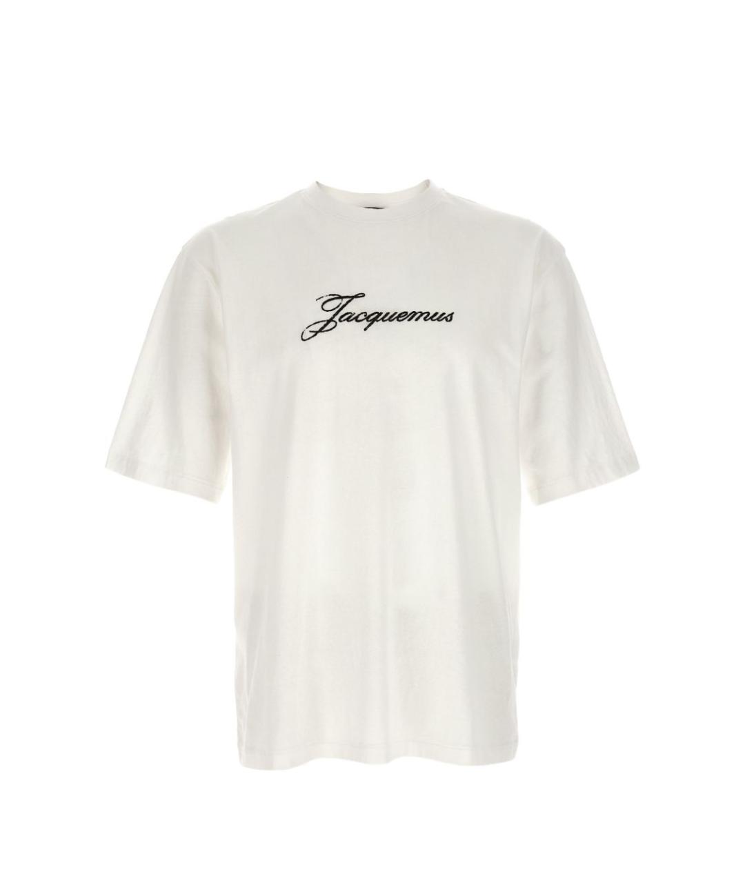 JACQUEMUS Белая хлопковая футболка, фото 1