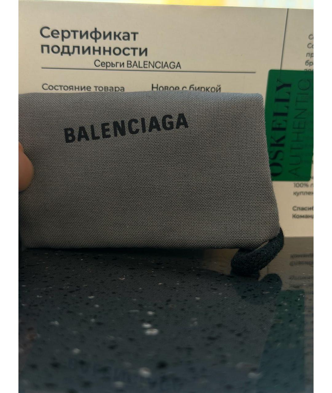 BALENCIAGA Серебряные серебряные серьги, фото 5
