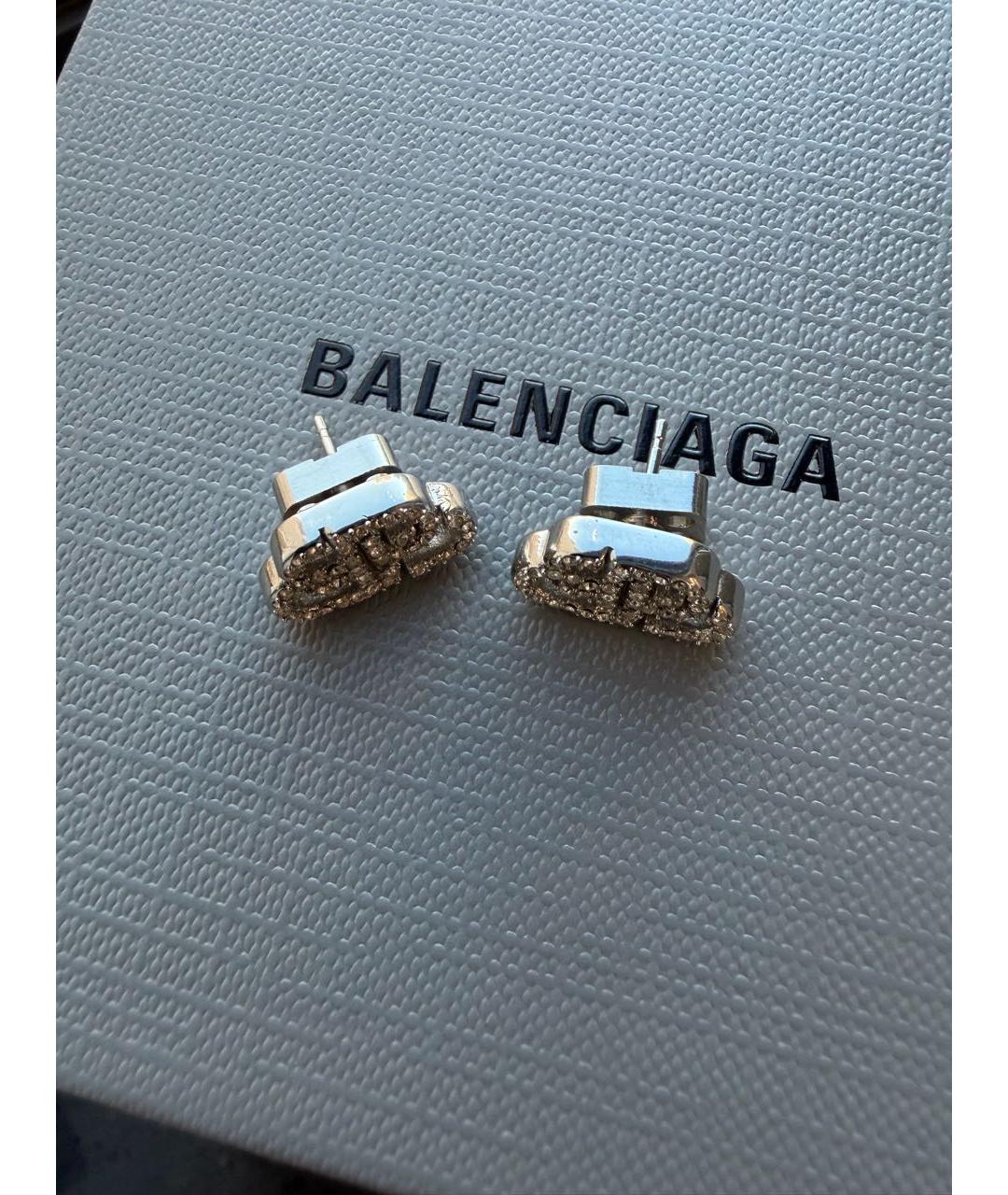 BALENCIAGA Серебряные серебряные серьги, фото 2