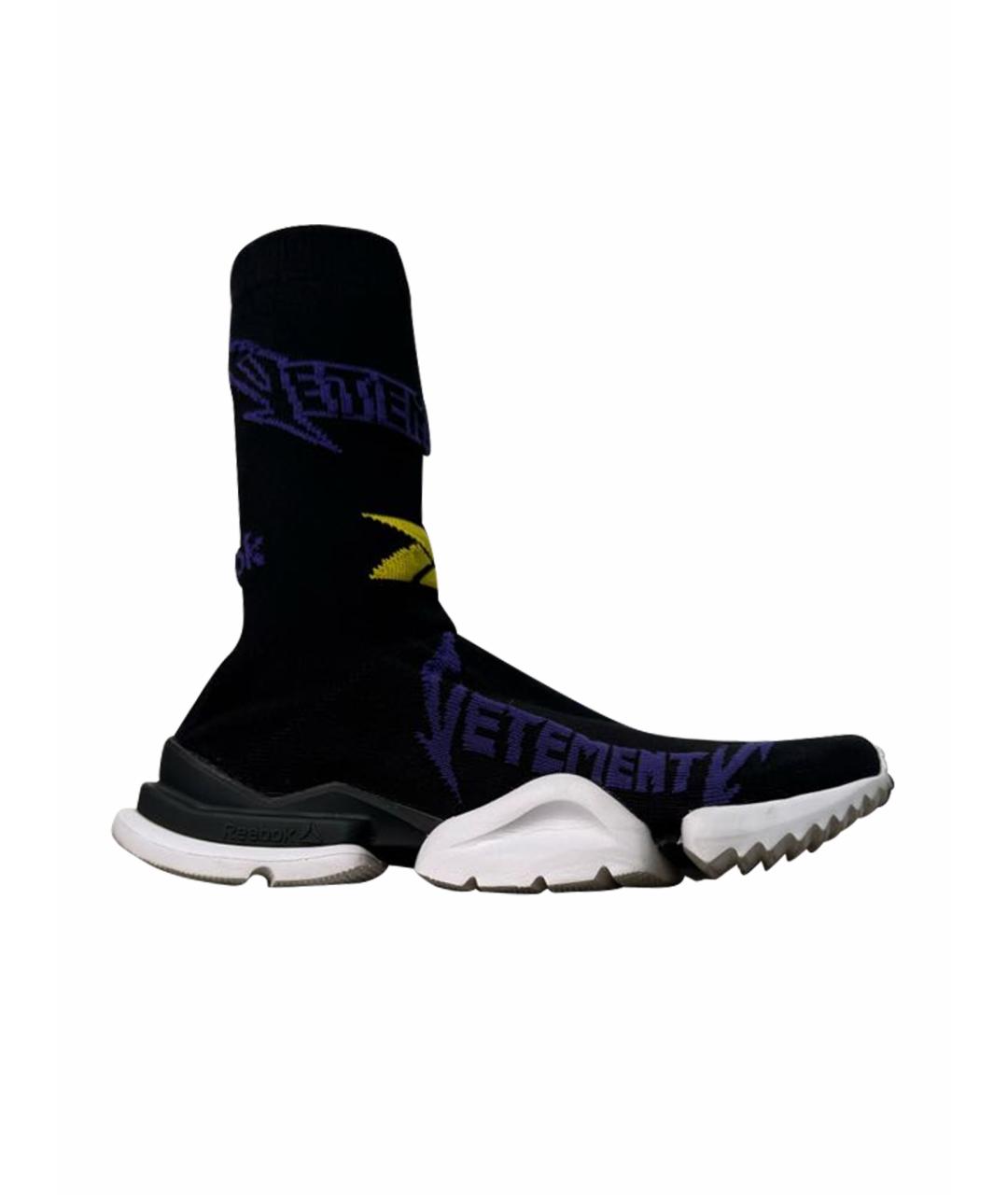 VETEMENTS Синие текстильные высокие кроссовки / кеды, фото 1
