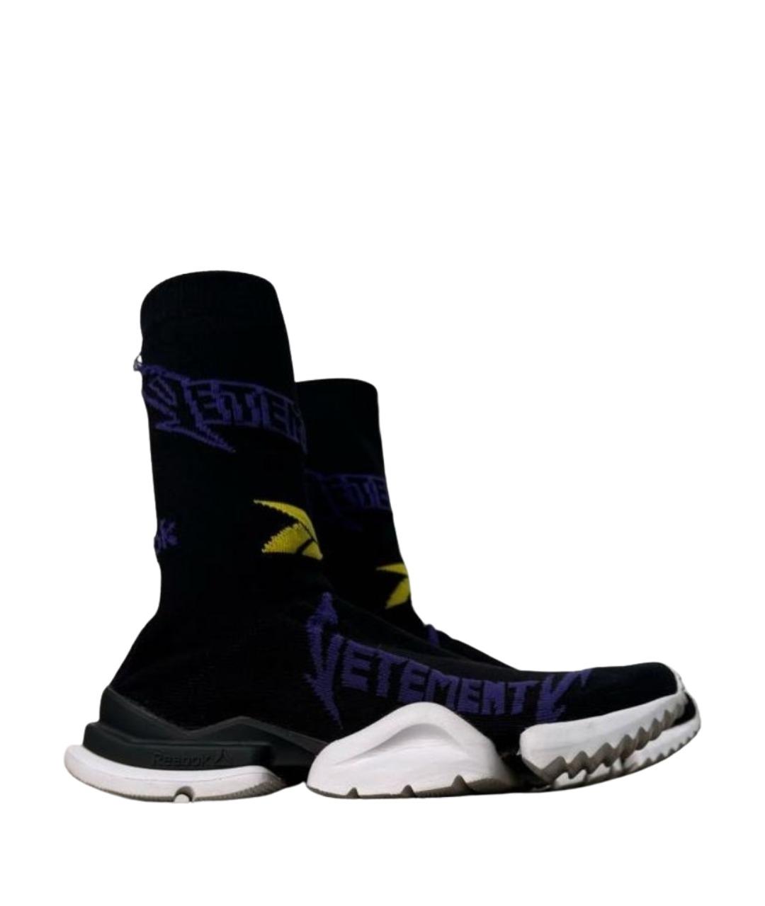 VETEMENTS Синие текстильные высокие кроссовки / кеды, фото 5