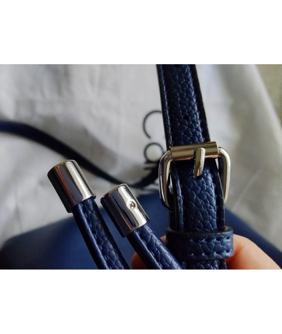 CALVIN KLEIN Синяя сумка через плечо из искусственной кожи, фото 5