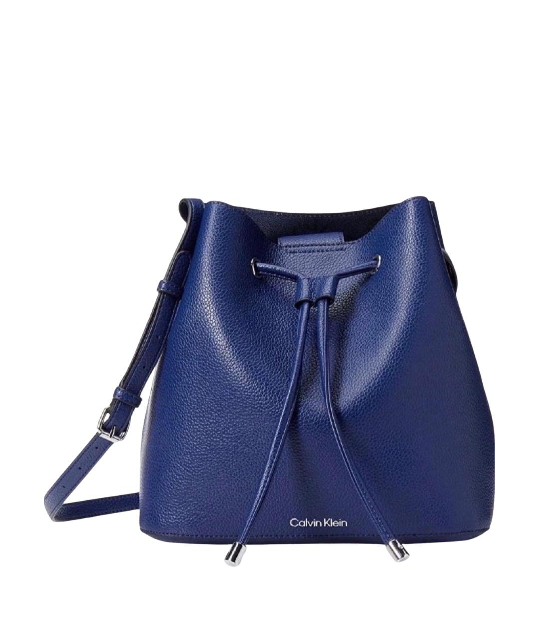 CALVIN KLEIN Синяя сумка через плечо из искусственной кожи, фото 1