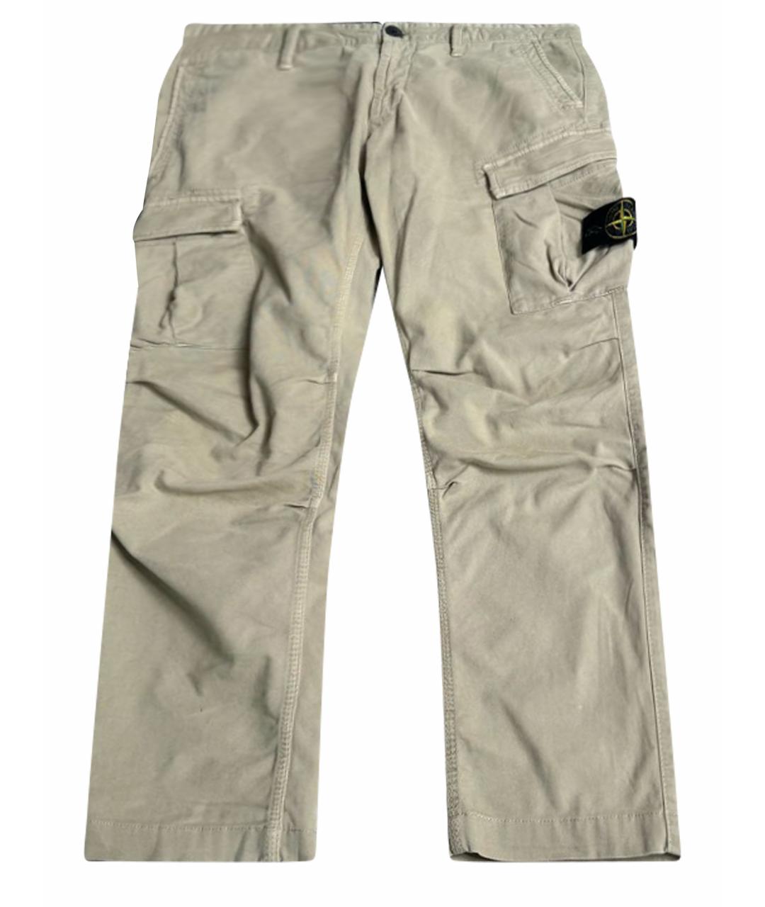 STONE ISLAND Бежевые прямые джинсы, фото 1