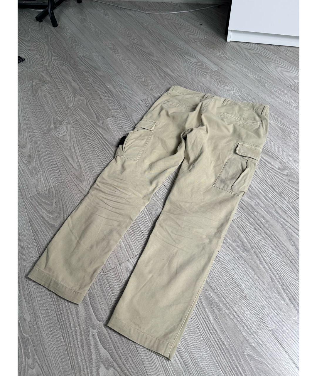 STONE ISLAND Бежевые прямые джинсы, фото 2