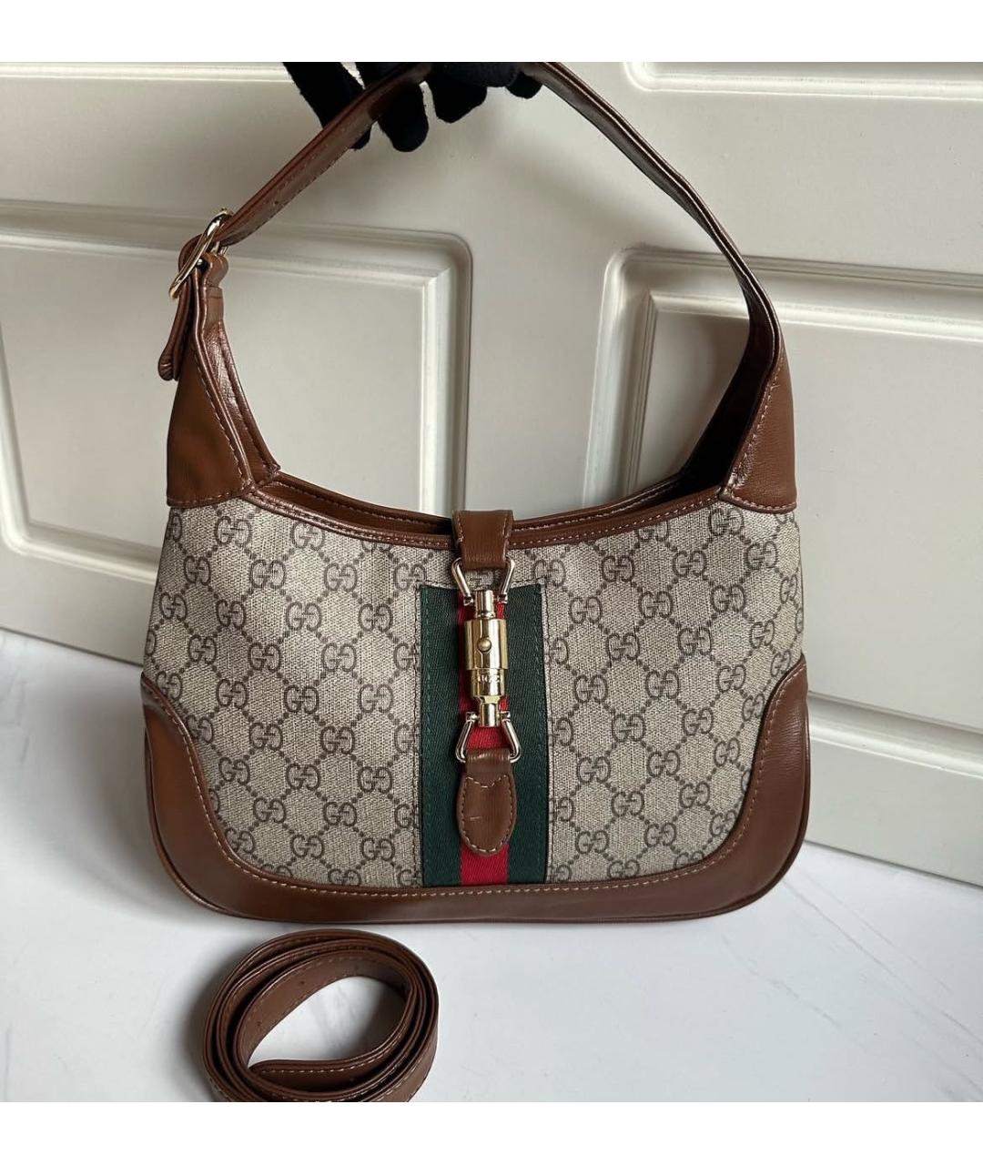 GUCCI Коричневая сумка с короткими ручками, фото 5