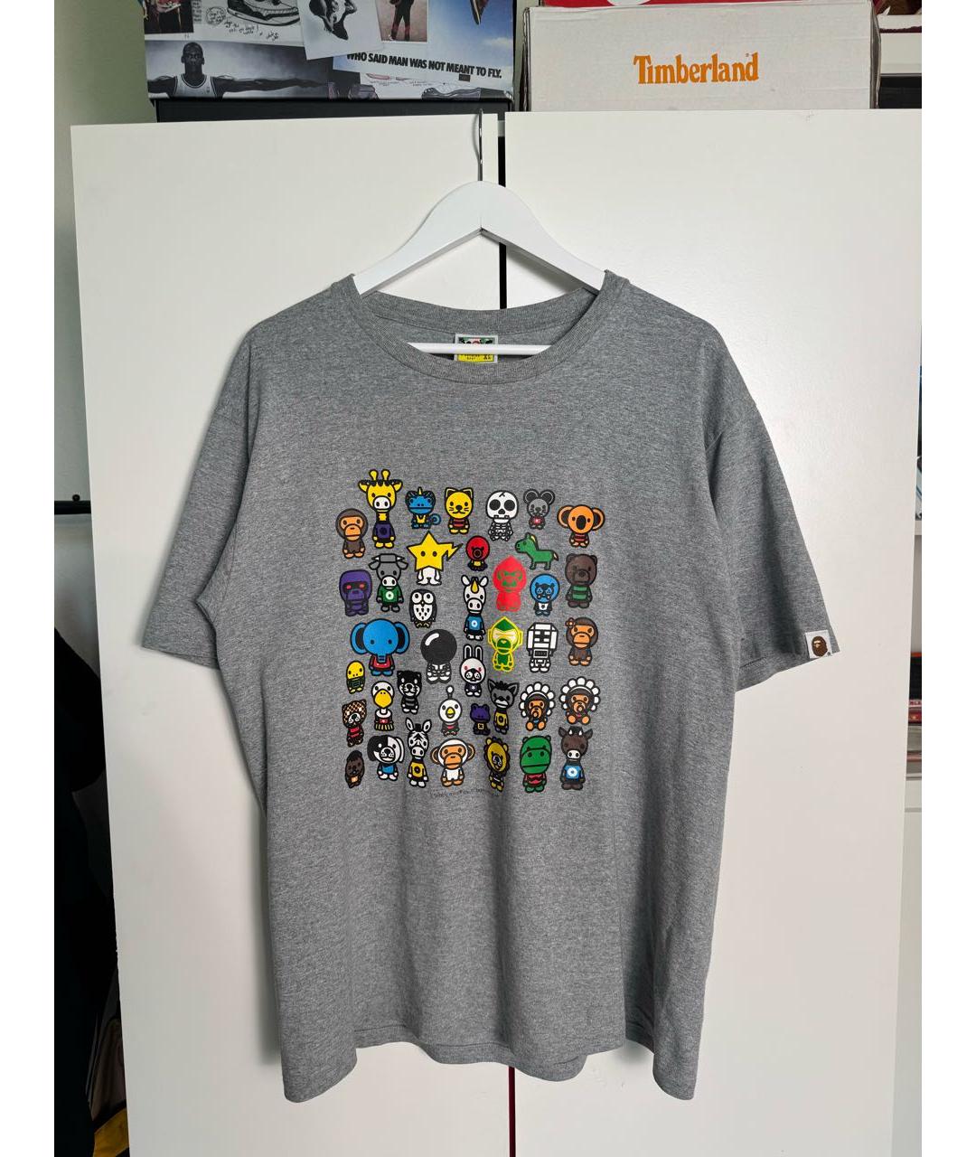 BAPE Серая хлопковая футболка, фото 3