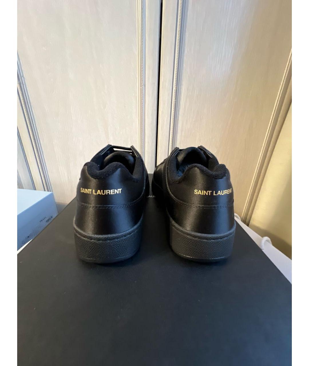 SAINT LAURENT Черные текстильные кроссовки, фото 4