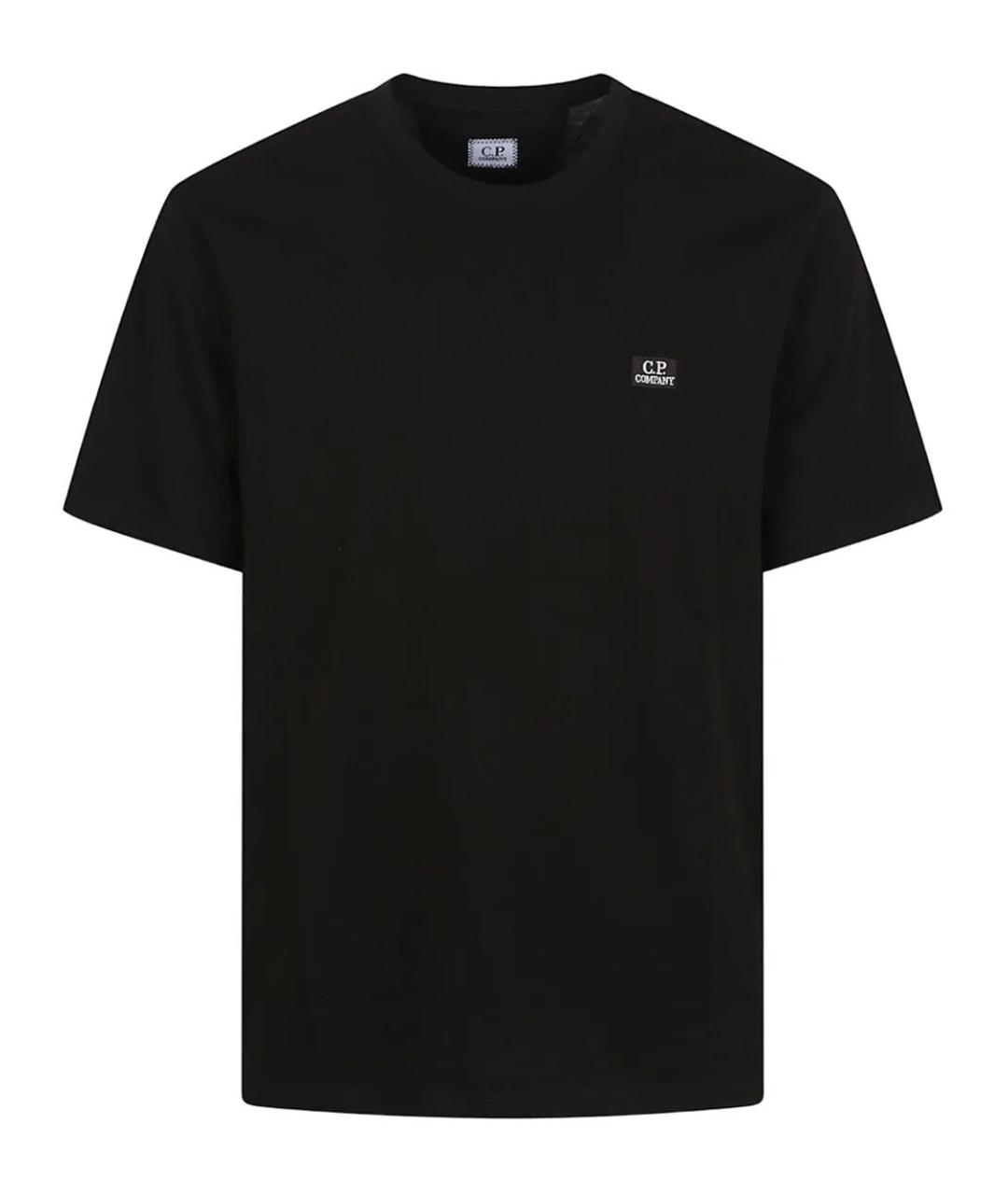 CP COMPANY Черная хлопковая футболка, фото 1