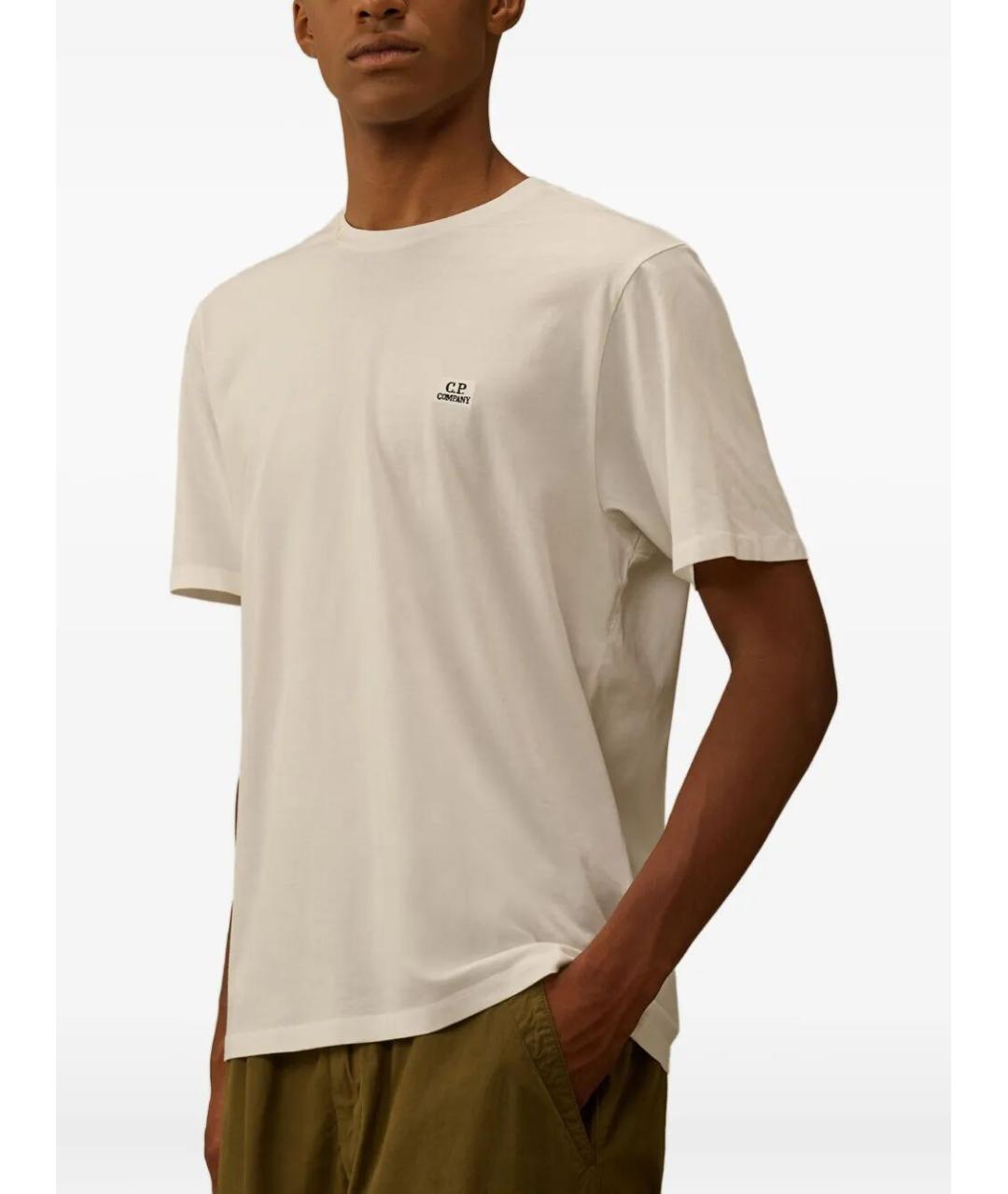 CP COMPANY Бежевая хлопковая футболка, фото 5