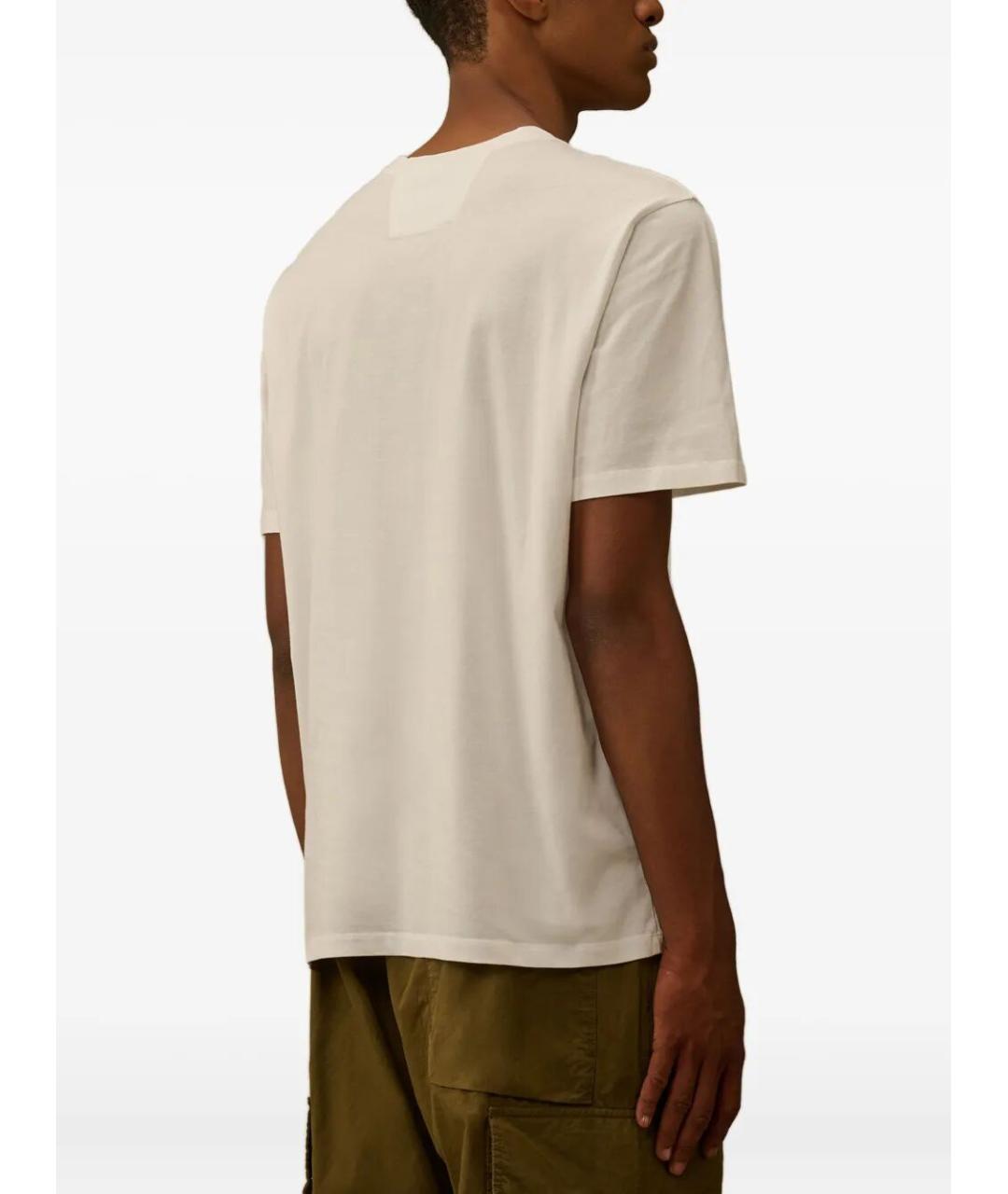 CP COMPANY Бежевая хлопковая футболка, фото 4