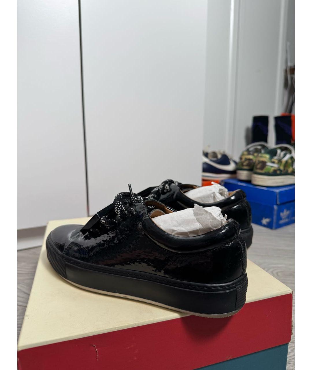 ACNE STUDIOS Черные кеды из лакированной кожи, фото 3
