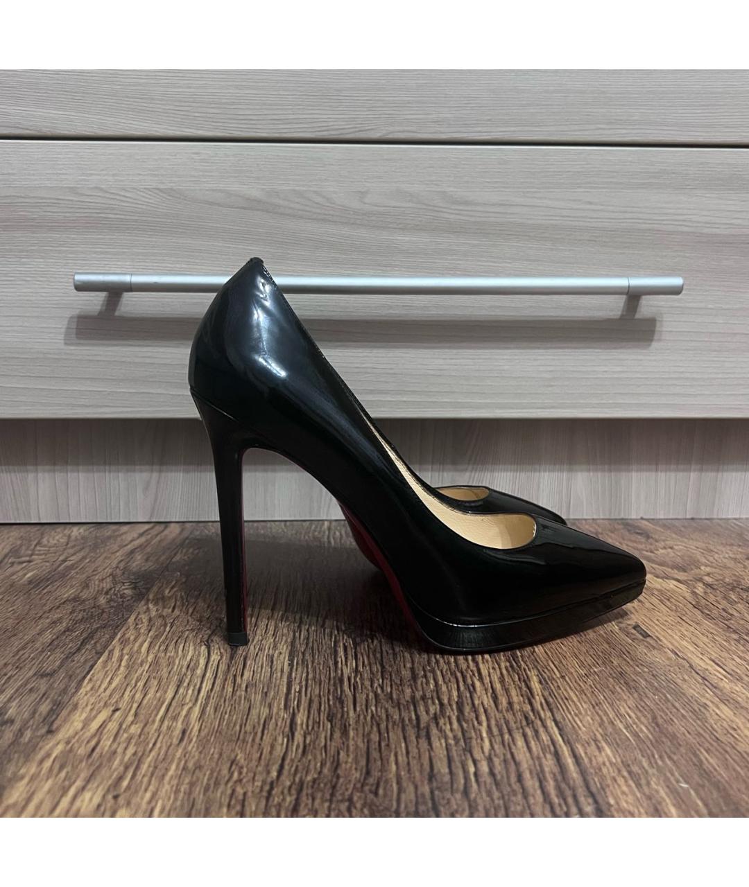 CHRISTIAN LOUBOUTIN Черные кожаные туфли, фото 8