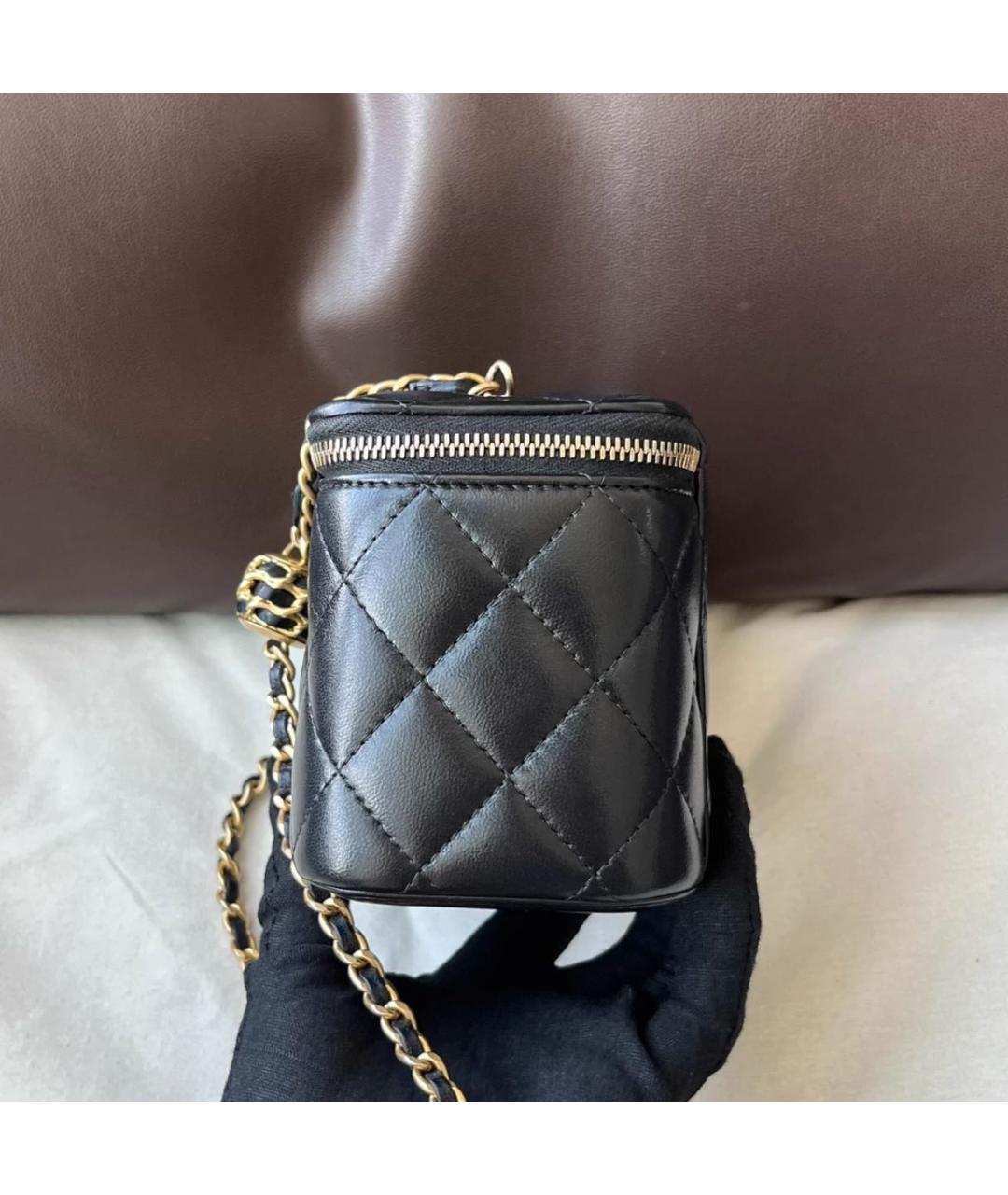 CHANEL Черная кожаная сумка через плечо, фото 3
