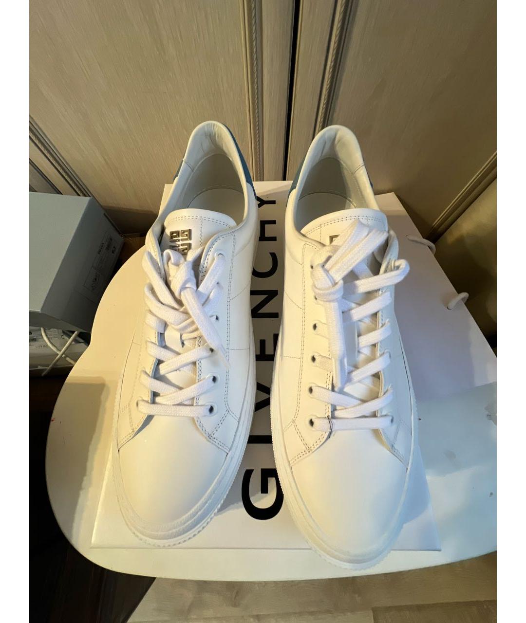GIVENCHY Белые кожаные низкие кроссовки / кеды, фото 3