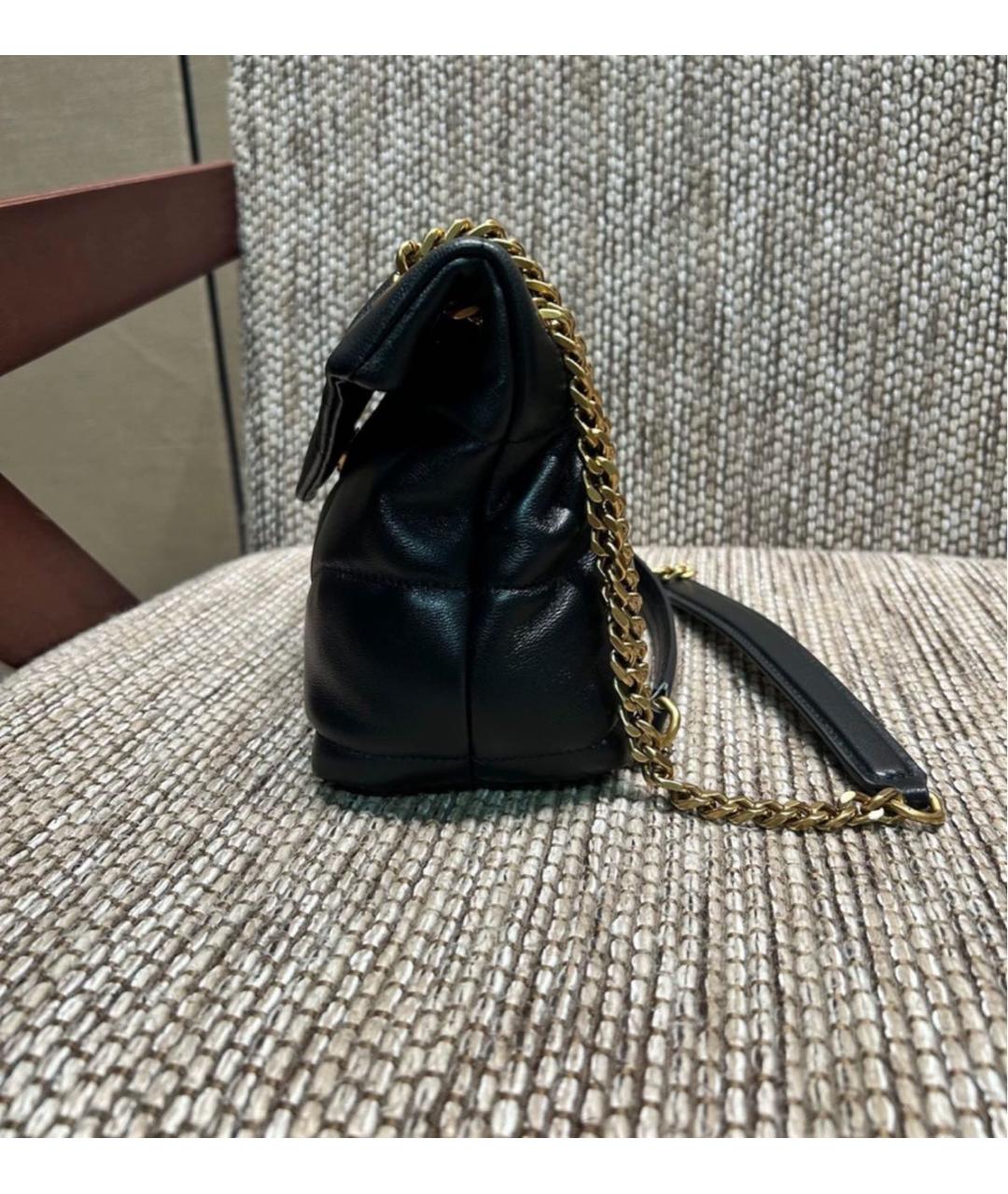 SAINT LAURENT Черная кожаная сумка через плечо, фото 4