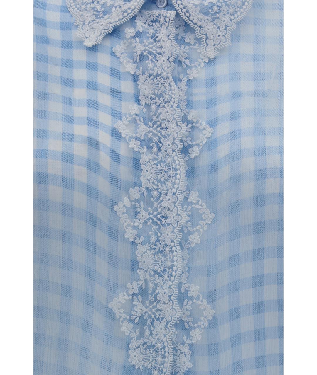 ERMANNO SCERVINO Голубое шелковое повседневное платье, фото 3