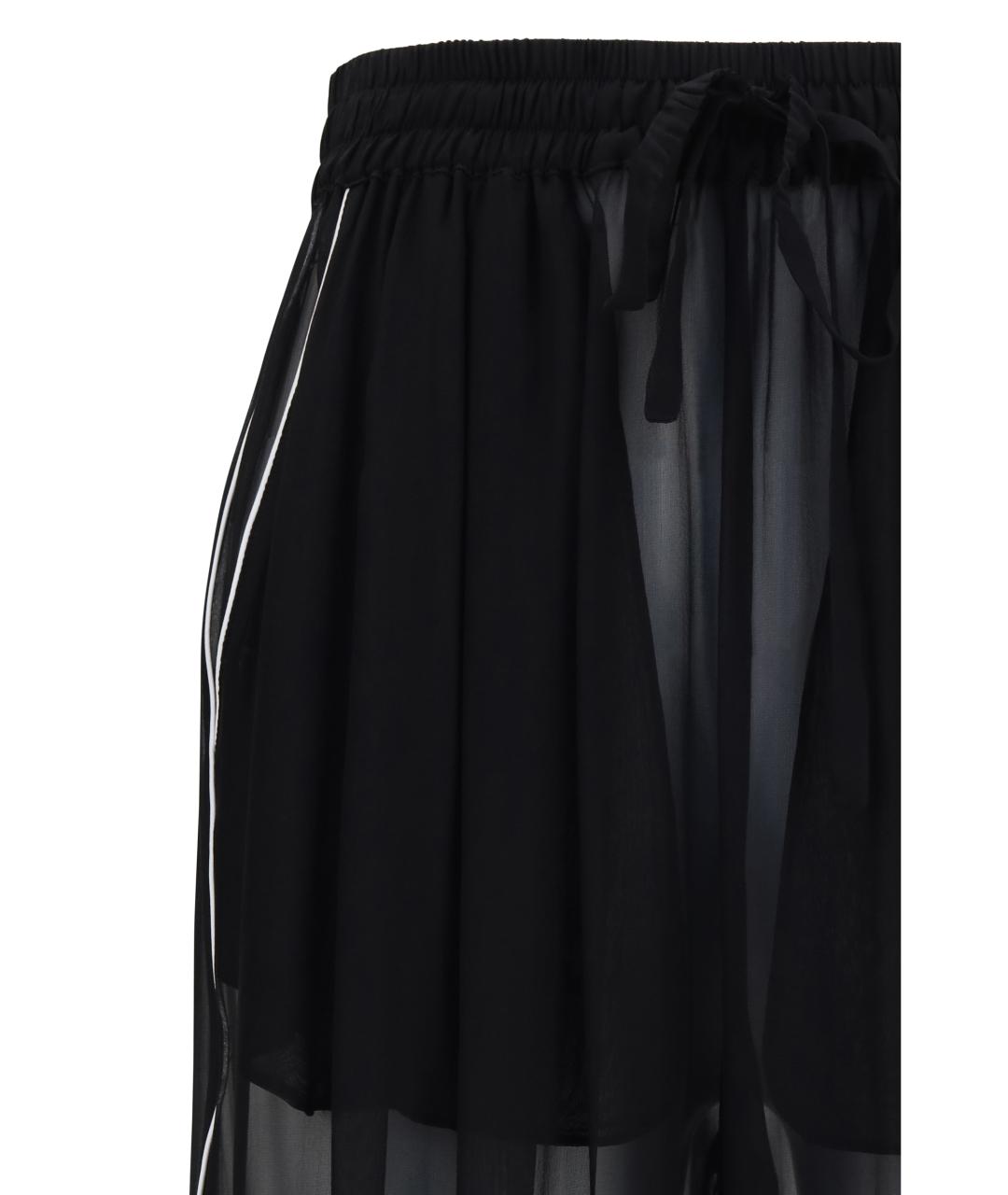 DOLCE&GABBANA Черные шелковые брюки широкие, фото 3