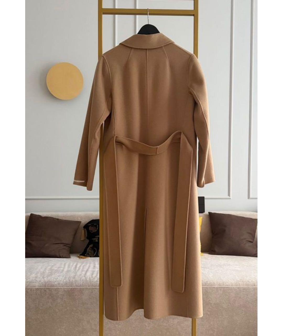 MAX MARA Коричневое шерстяное пальто, фото 2