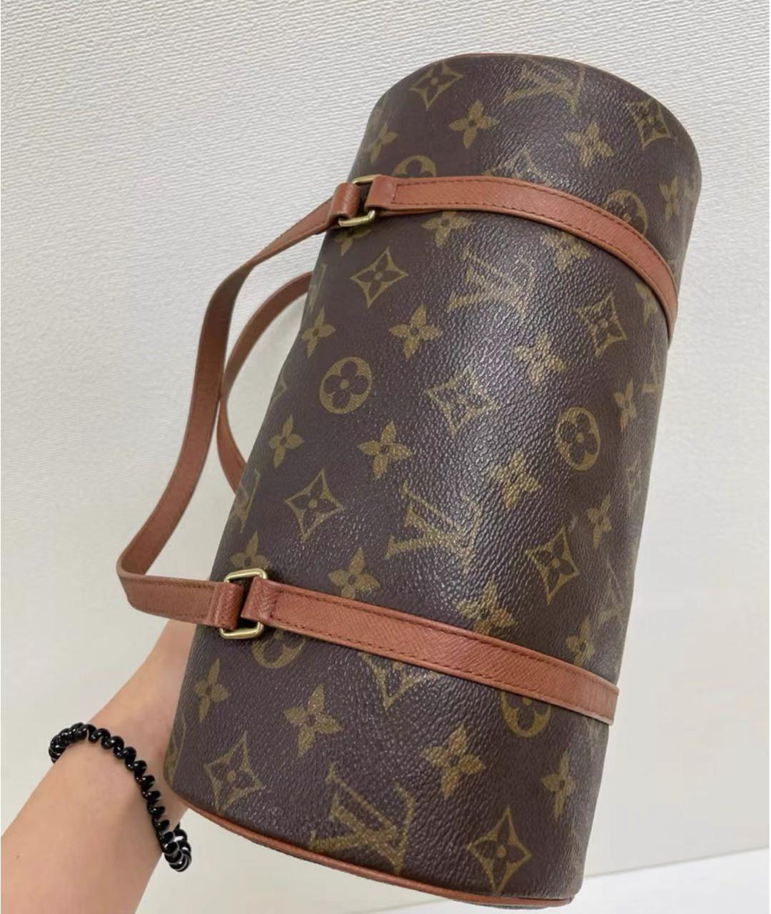 LOUIS VUITTON Коричневая сумка с короткими ручками, фото 4