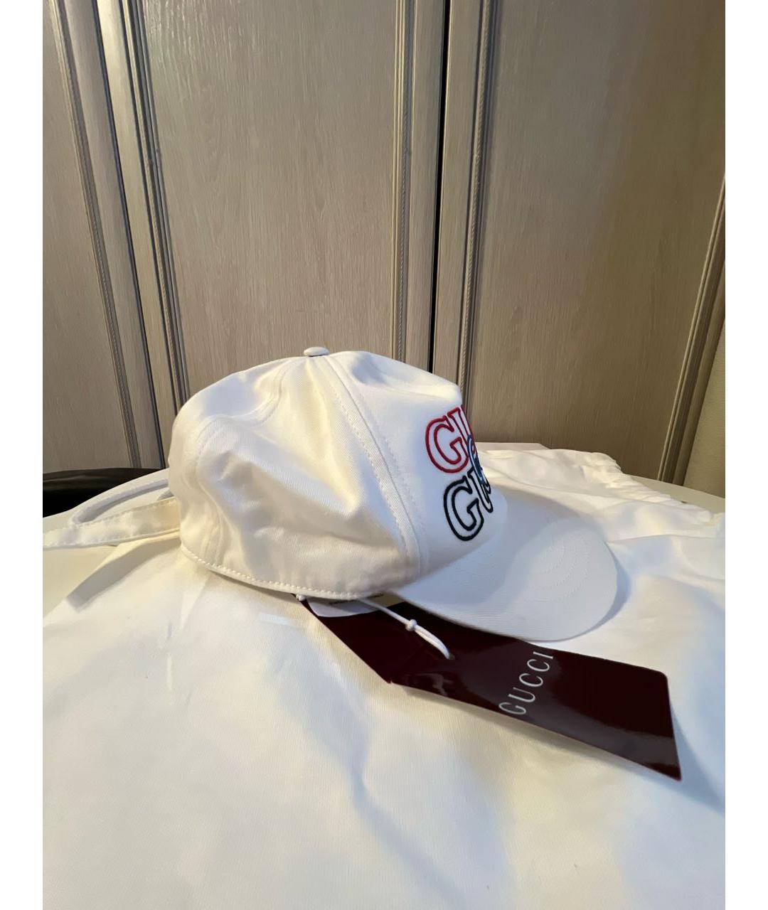 GUCCI Белая хлопковая кепка, фото 2