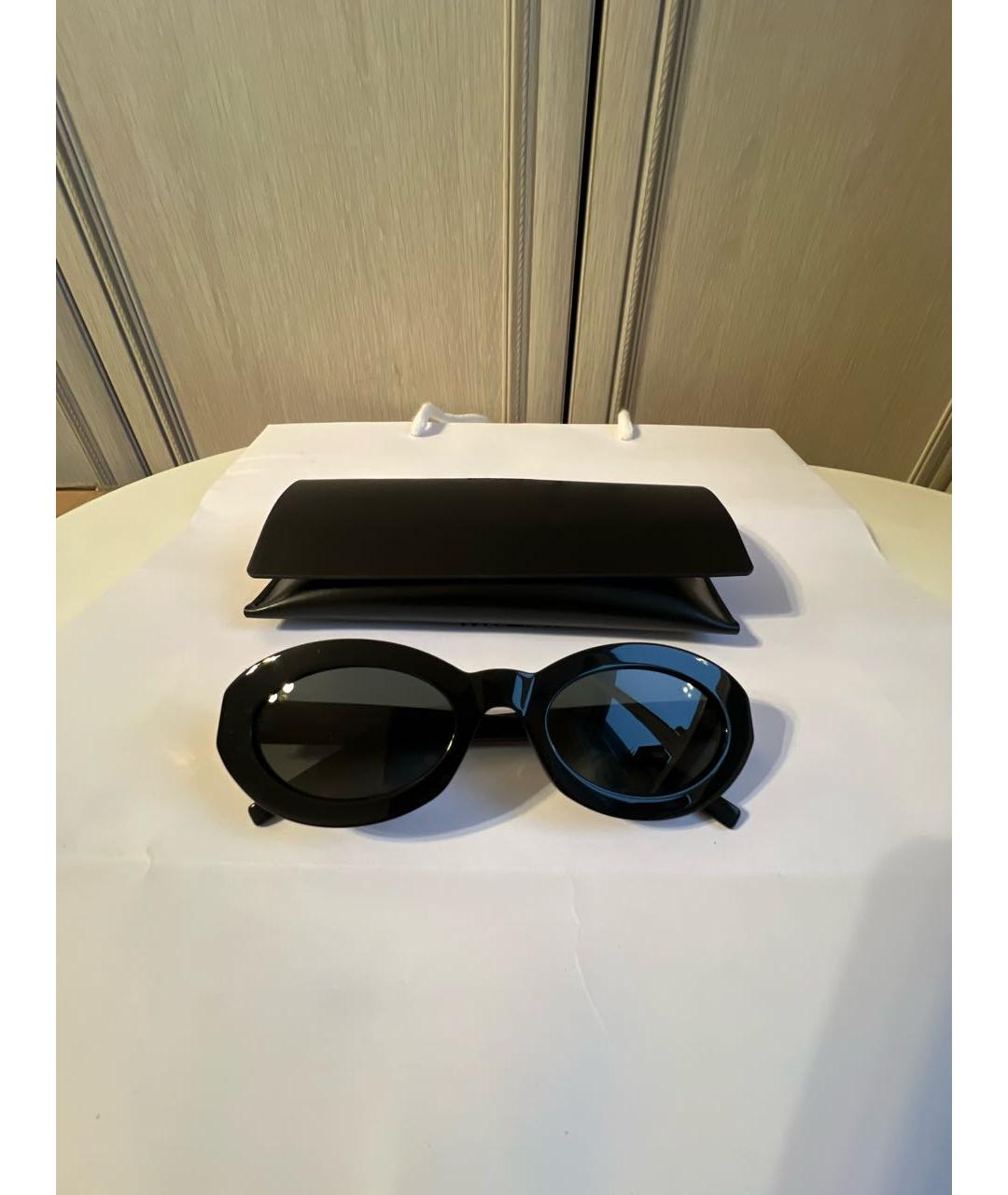 SAINT LAURENT Черные пластиковые солнцезащитные очки, фото 5