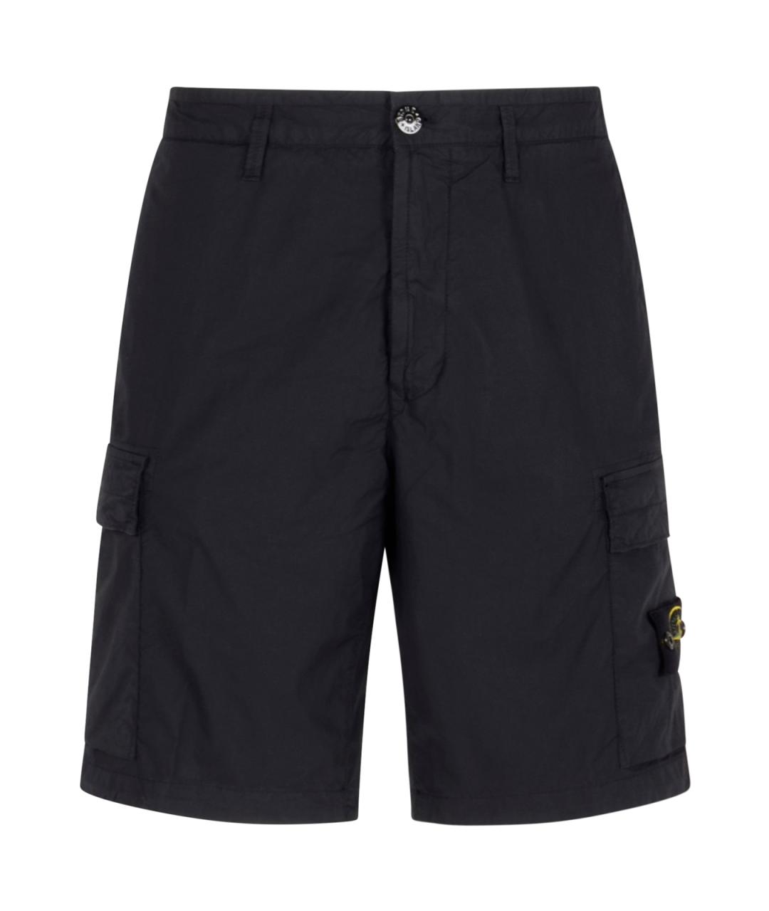 STONE ISLAND Синие хлопковые шорты, фото 1