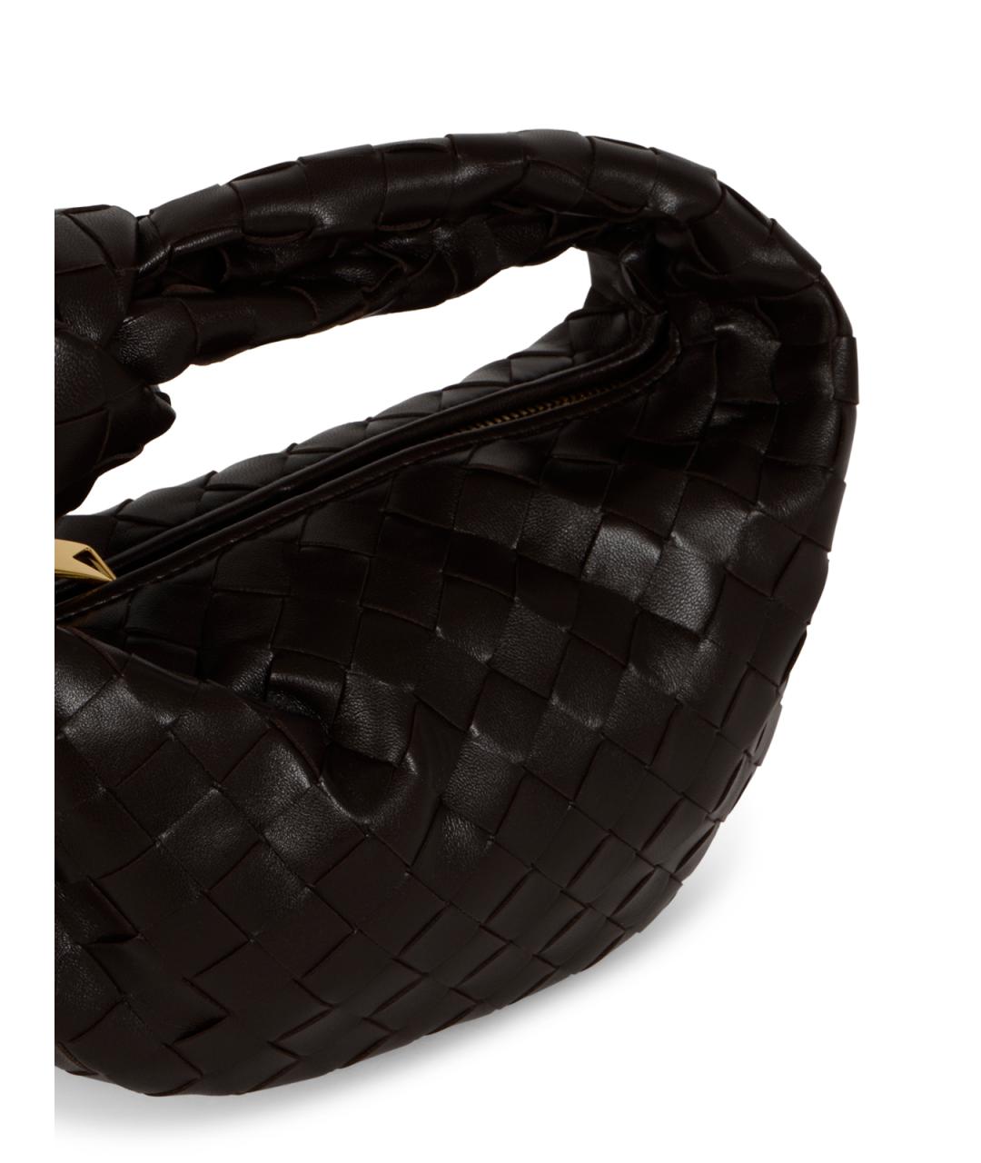BOTTEGA VENETA Коричневая кожаная сумка через плечо, фото 4