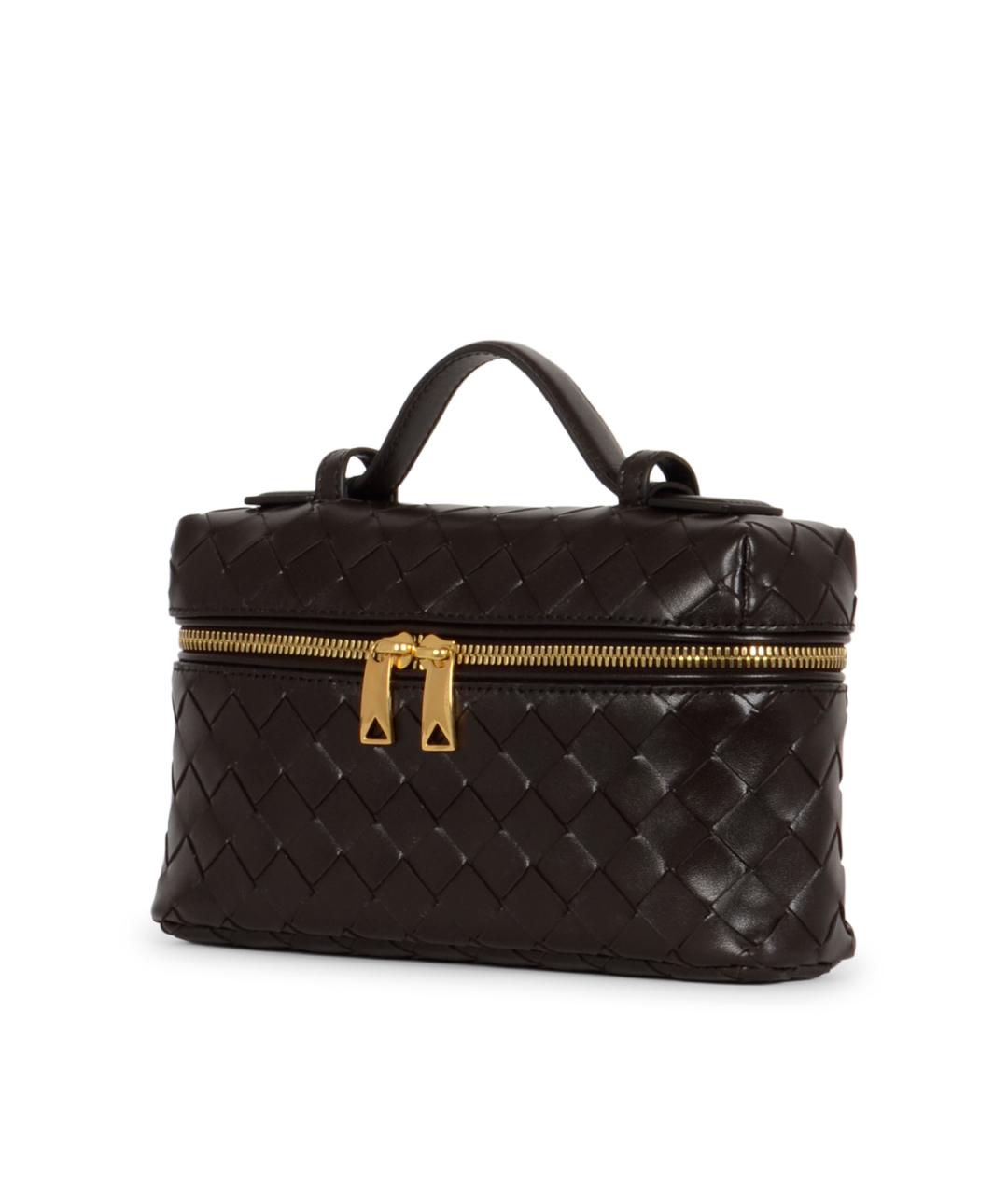 BOTTEGA VENETA Коричневая кожаная сумка через плечо, фото 4