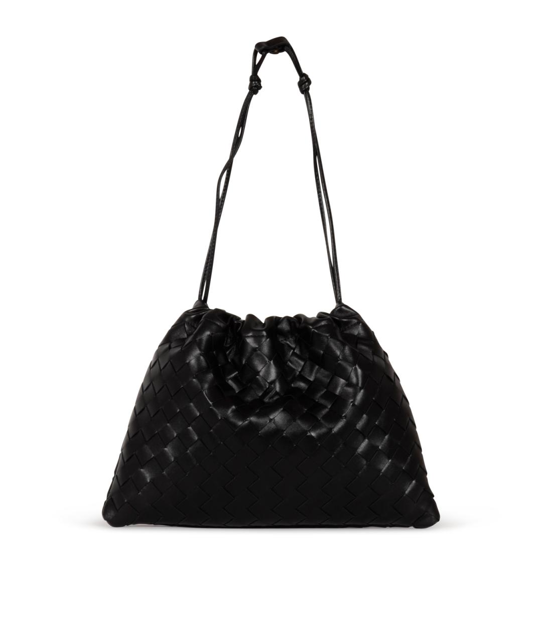 BOTTEGA VENETA Черная кожаная сумка через плечо, фото 5