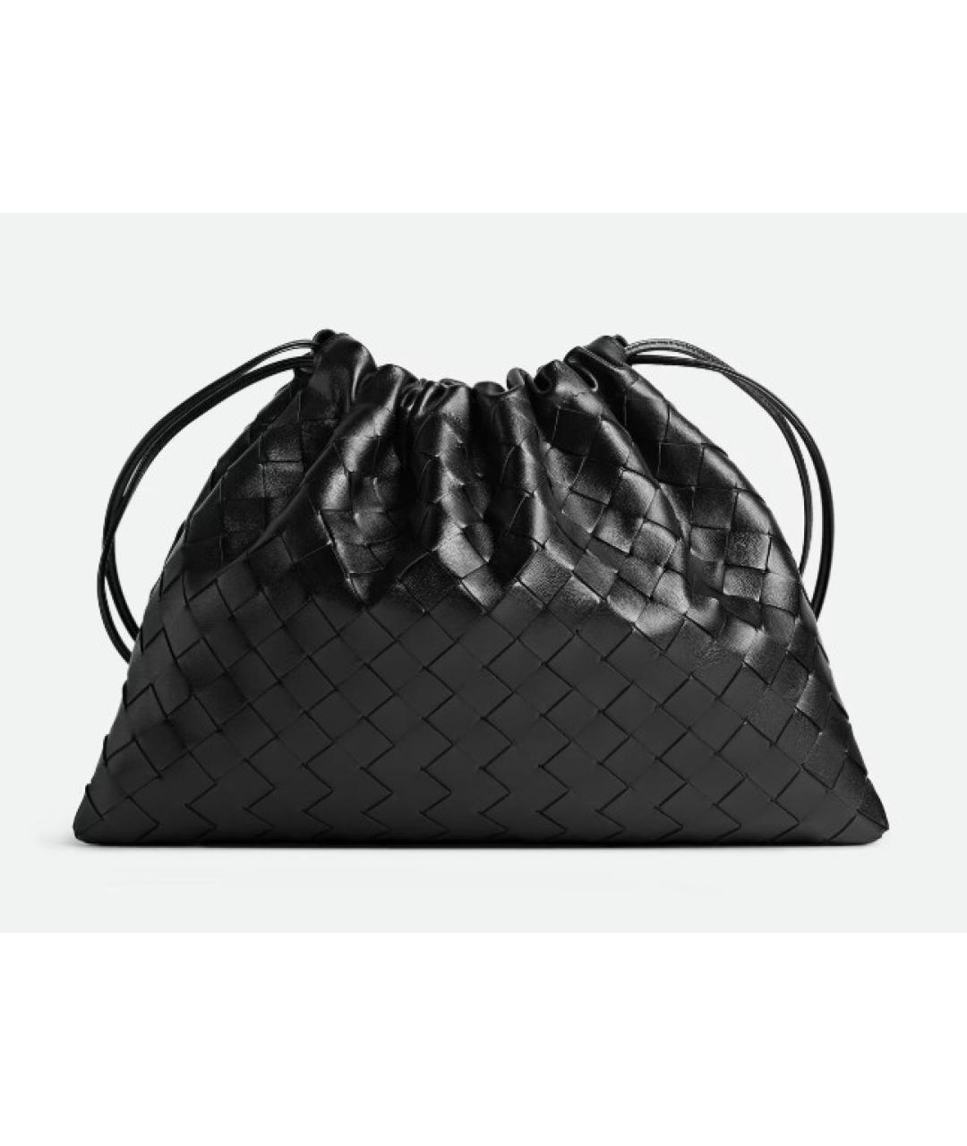 BOTTEGA VENETA Черная кожаная сумка через плечо, фото 3