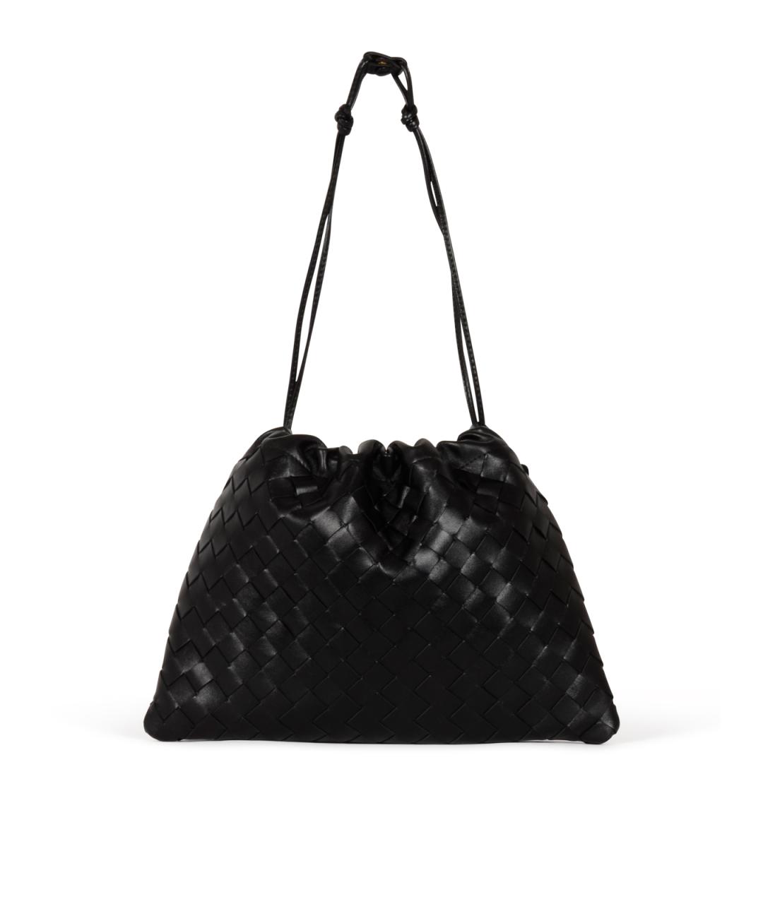 BOTTEGA VENETA Черная кожаная сумка через плечо, фото 1