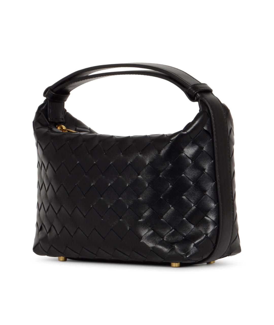 BOTTEGA VENETA Черная кожаная сумка с короткими ручками, фото 4