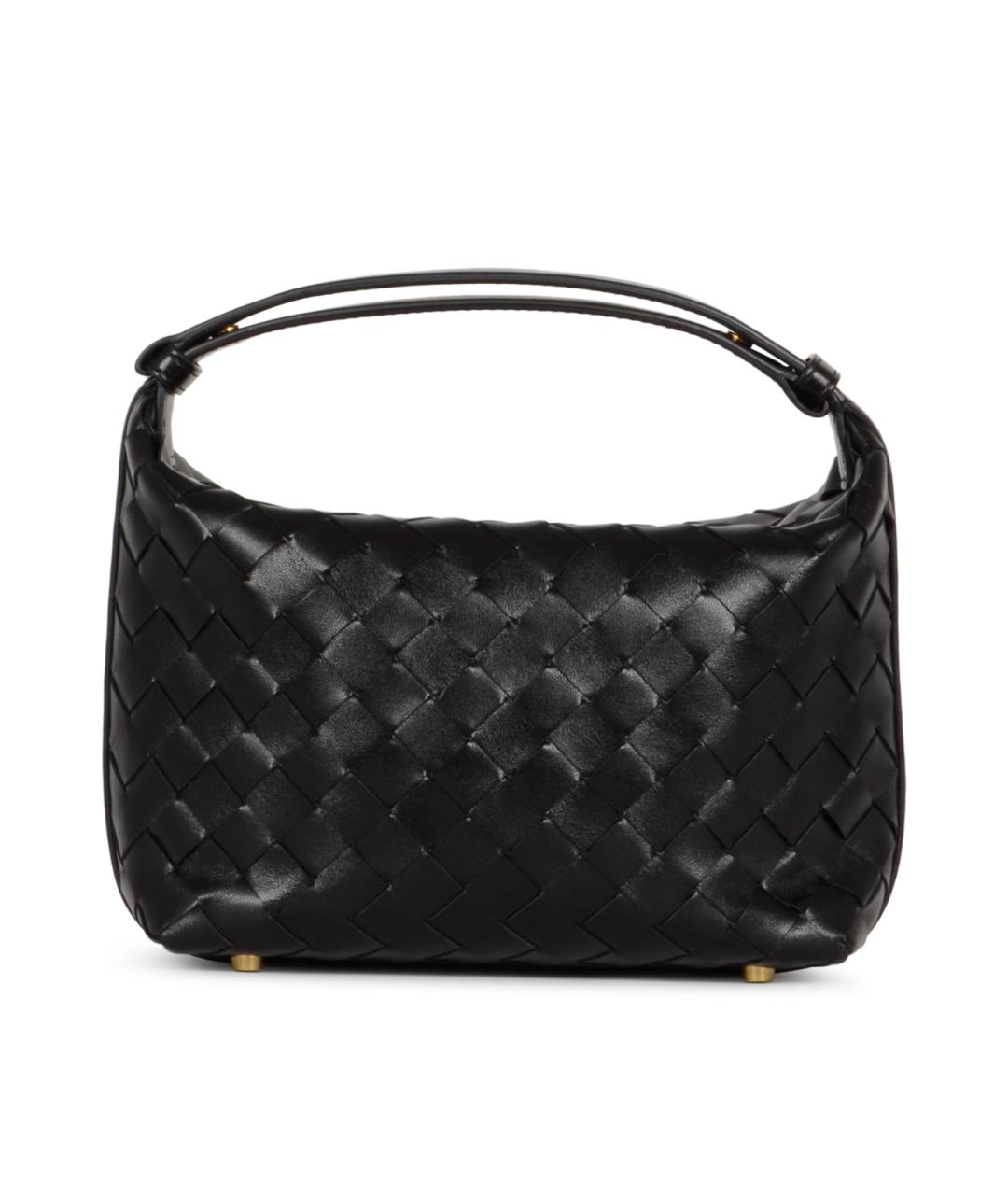 BOTTEGA VENETA Черная кожаная сумка с короткими ручками, фото 2