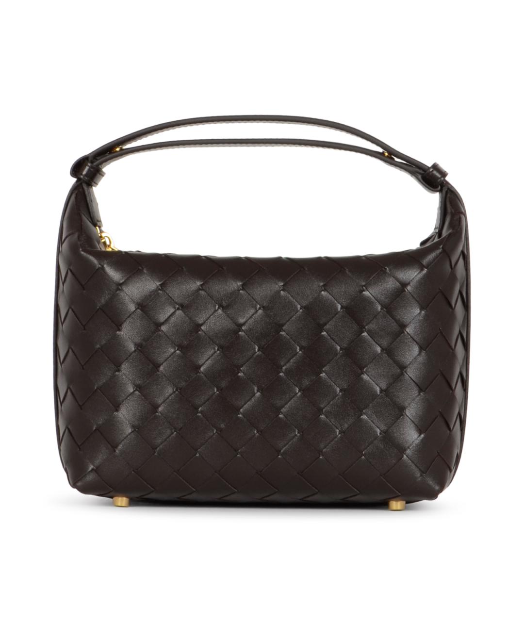 BOTTEGA VENETA Коричневая кожаная сумка с короткими ручками, фото 2