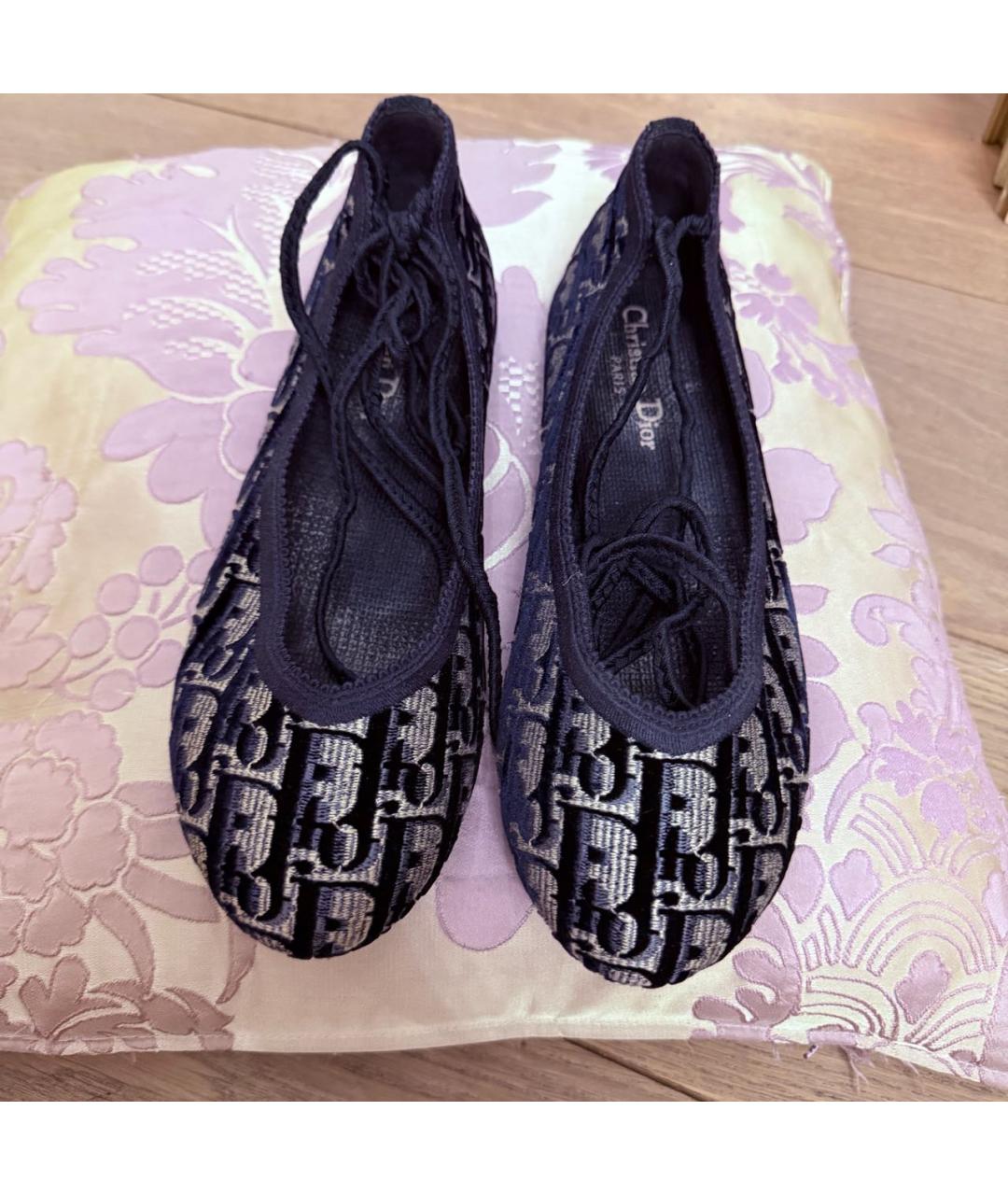 CHRISTIAN DIOR Мульти текстильные балетки, фото 2