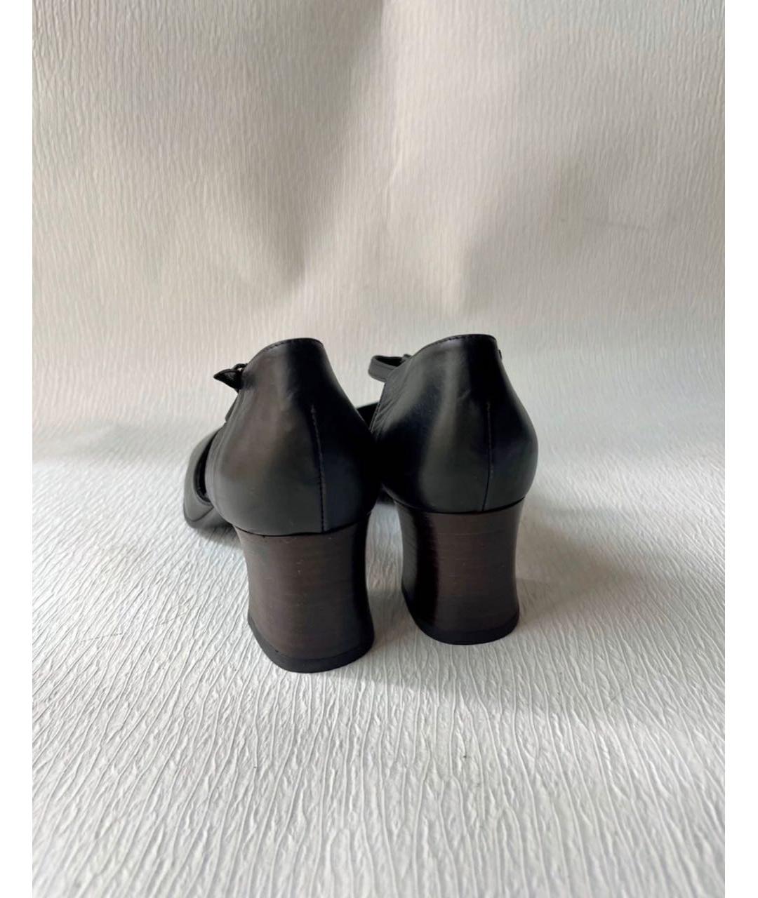 GUCCI Черные кожаные туфли, фото 4