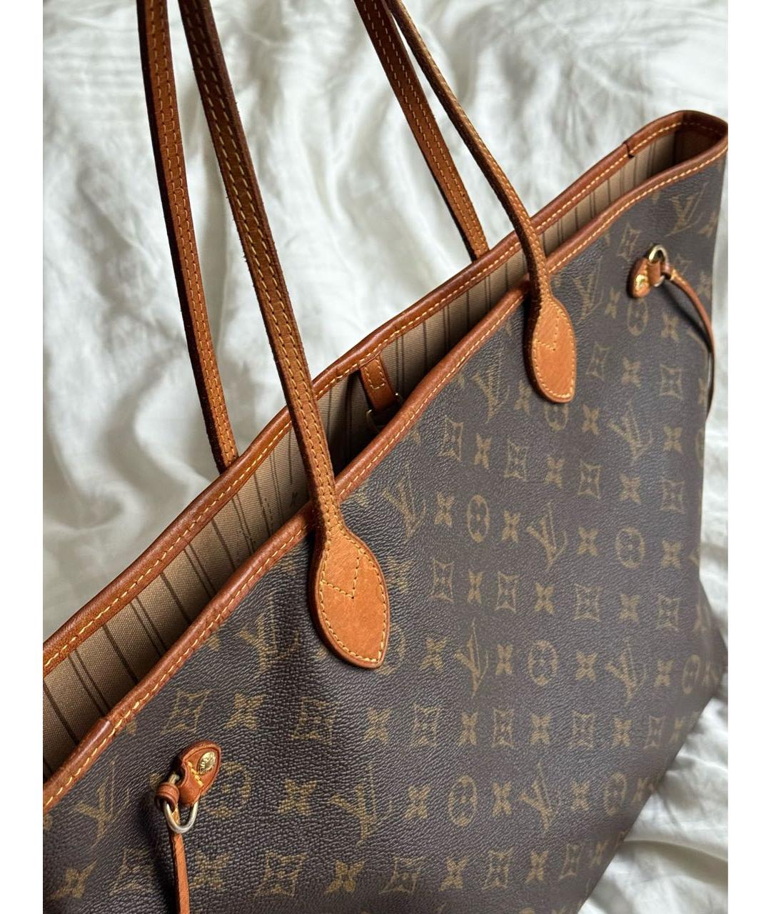 LOUIS VUITTON Коричневая сумка тоут, фото 4