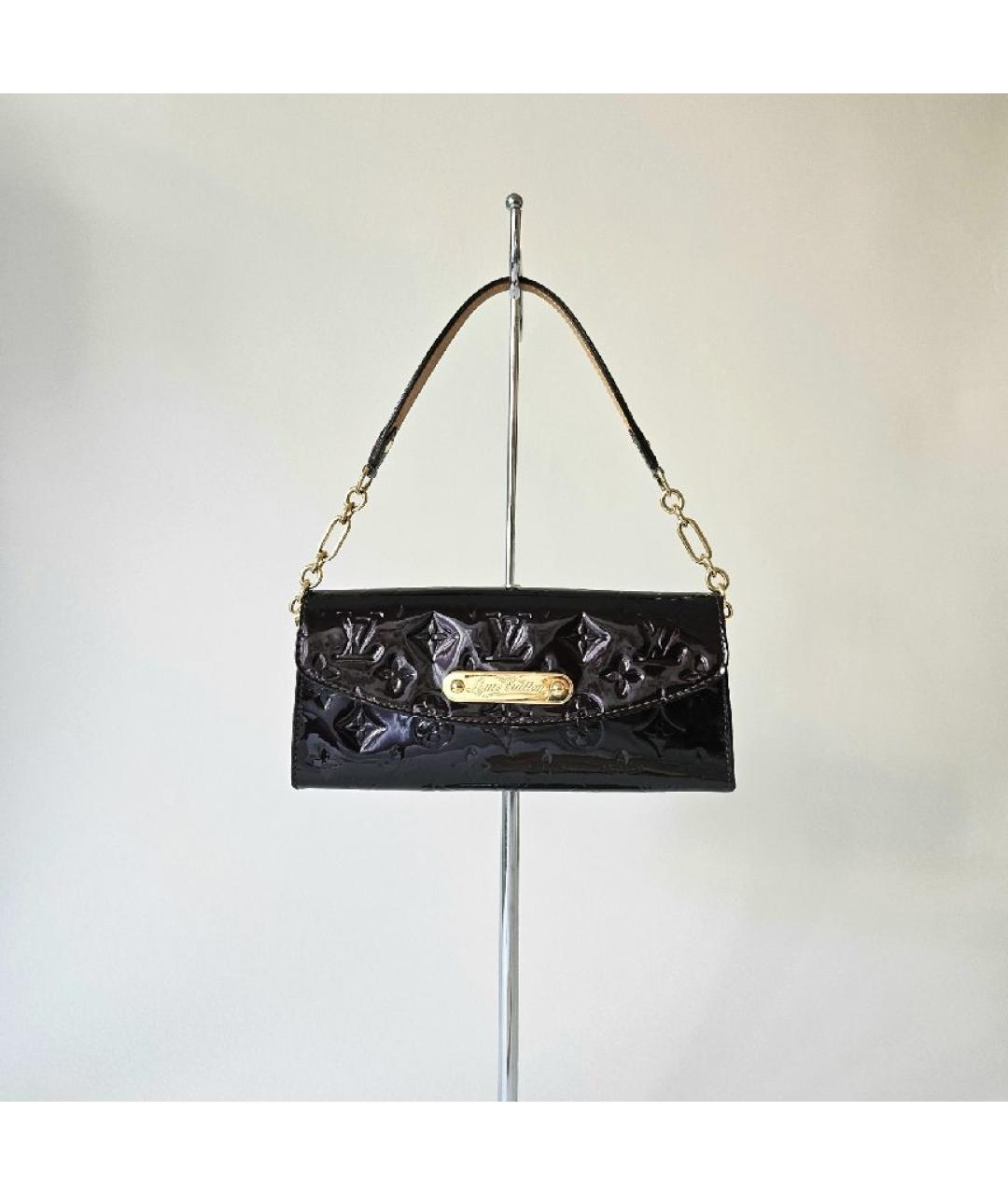 LOUIS VUITTON Бордовая сумка через плечо из лакированной кожи, фото 7