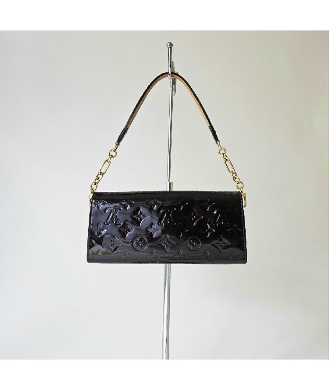 LOUIS VUITTON Бордовая сумка через плечо из лакированной кожи, фото 2