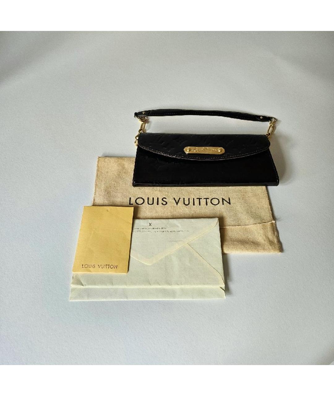 LOUIS VUITTON Бордовая сумка через плечо из лакированной кожи, фото 3