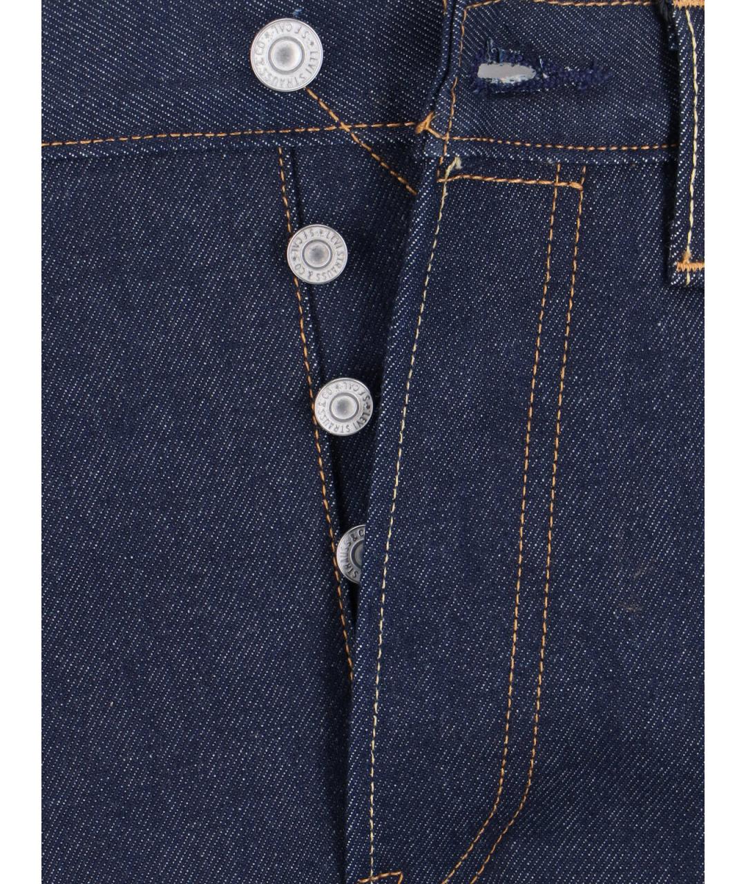 LEVI'S Синие хлопковые прямые джинсы, фото 5