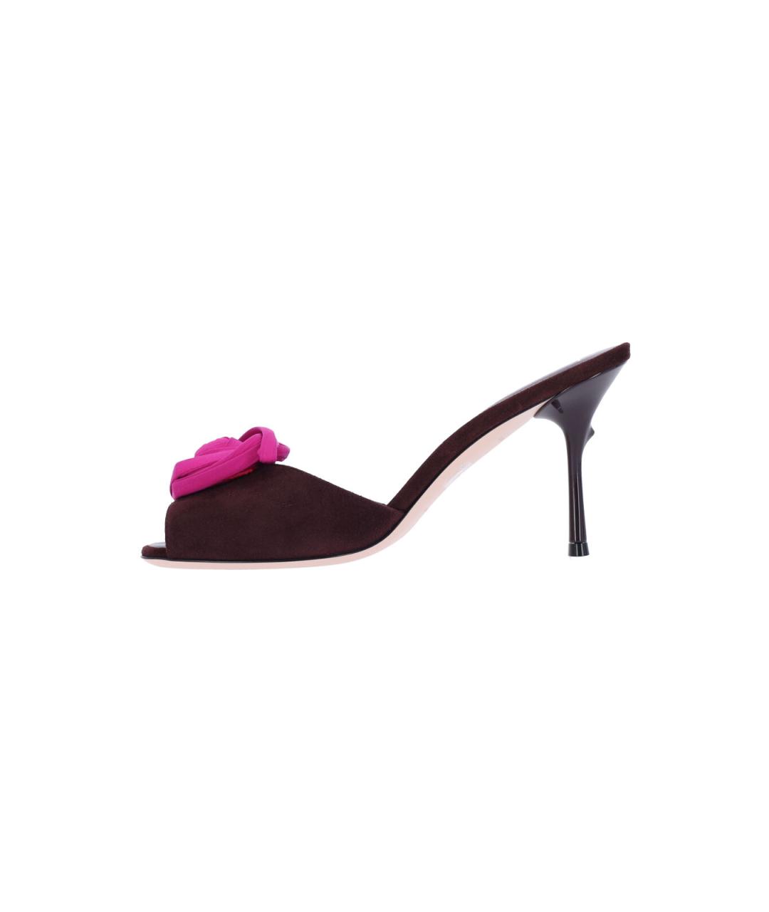 ROGER VIVIER Коричневые кожаные мюли, фото 3