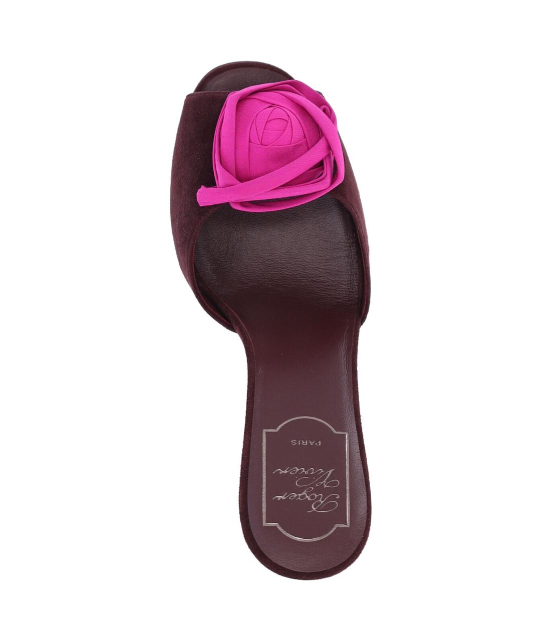 ROGER VIVIER Коричневые кожаные мюли, фото 5