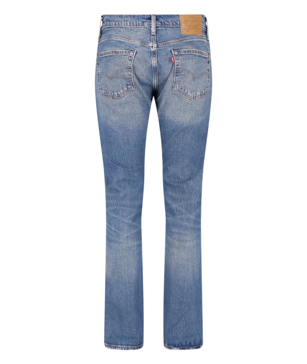 LEVI'S Голубые хлопковые джинсы, фото 2