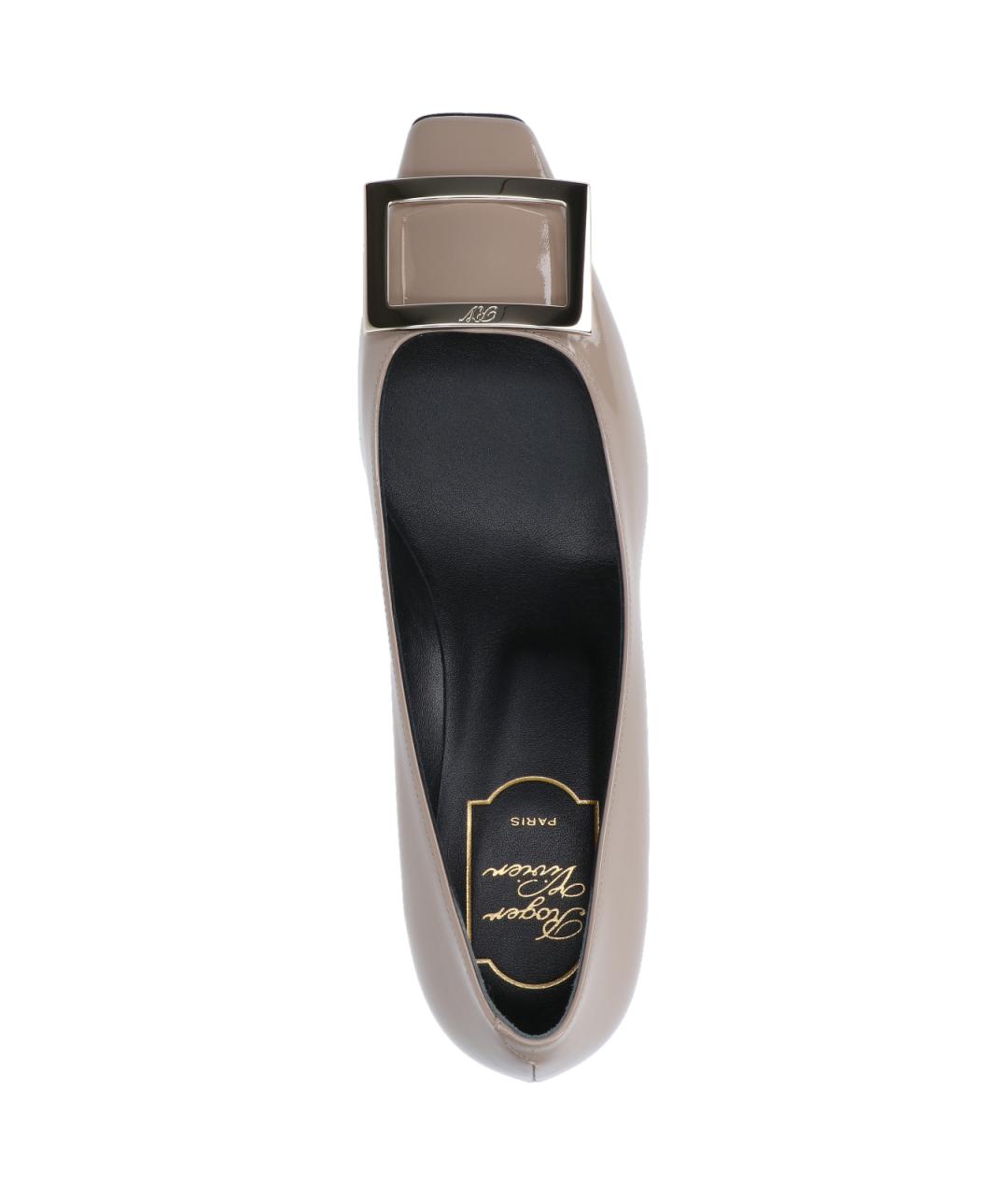 ROGER VIVIER Бежевые кожаные туфли, фото 5