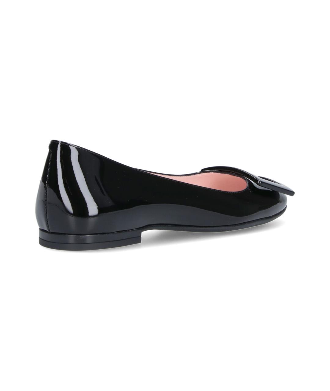 ROGER VIVIER Черные кожаные балетки, фото 4