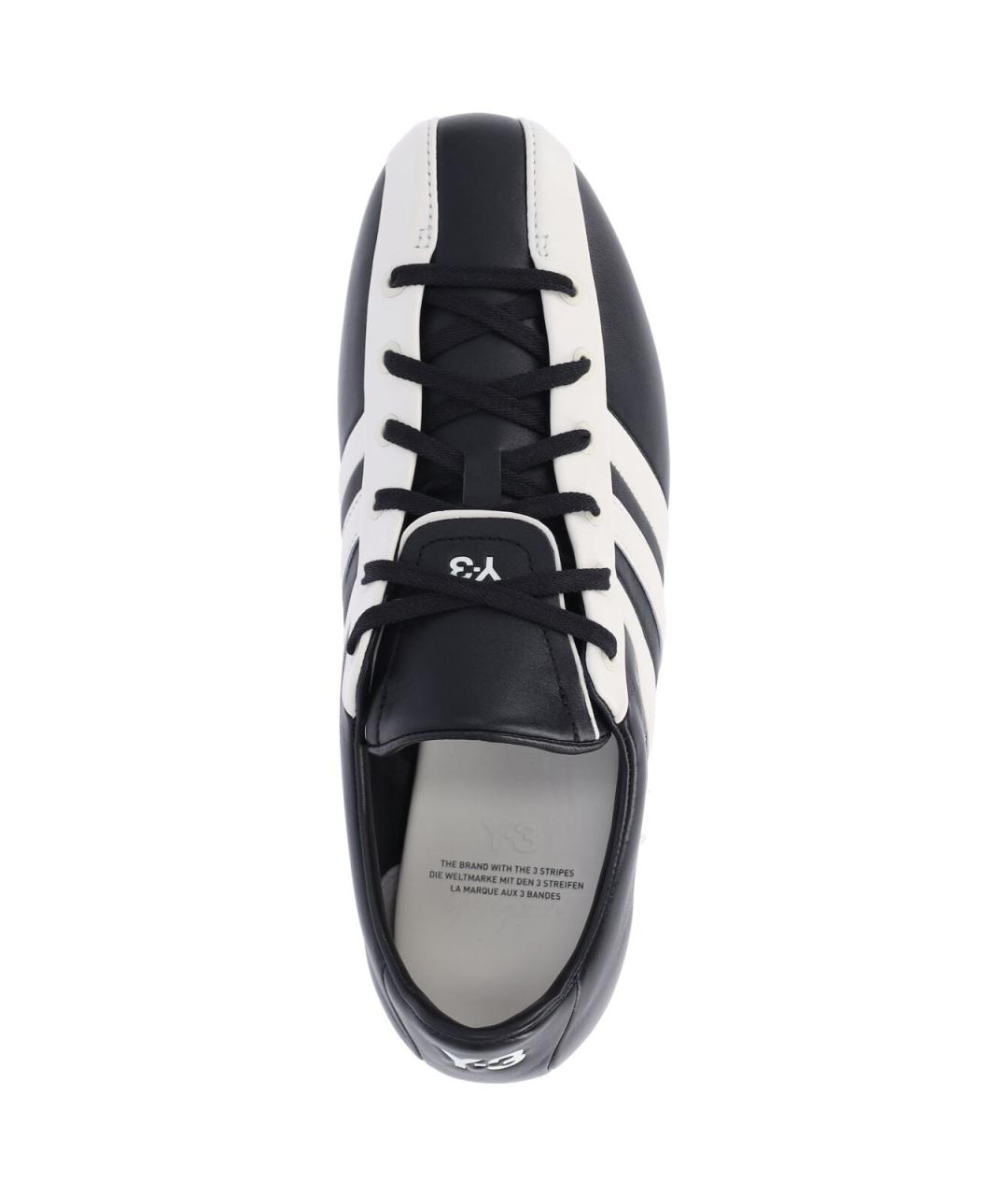 Y-3 Черные кожаные кроссовки, фото 5
