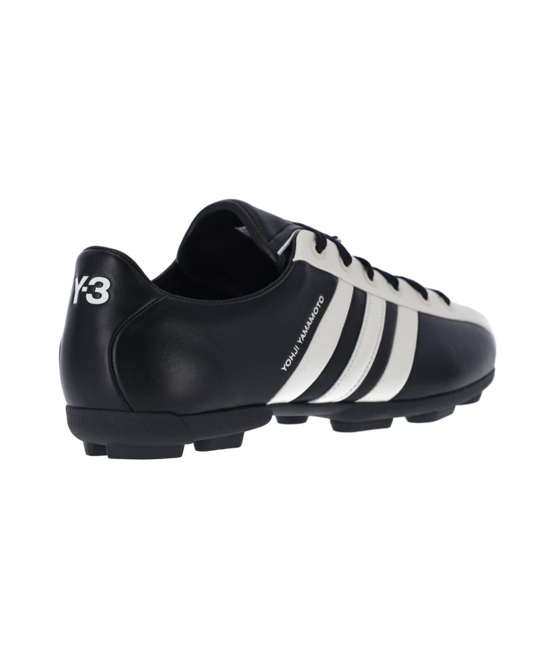 Y-3 Черные кожаные кроссовки, фото 4