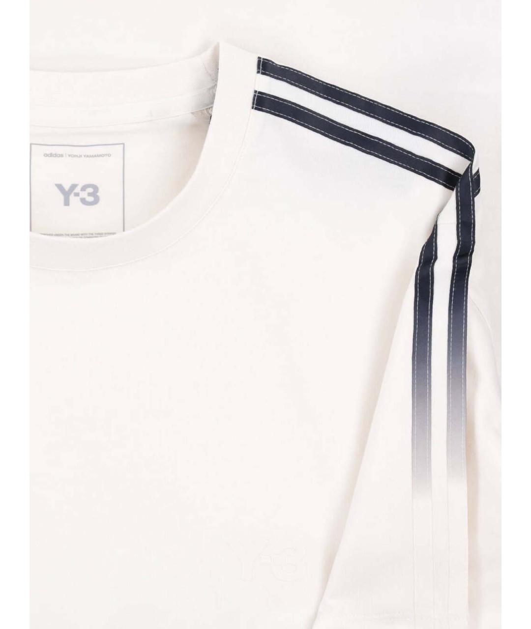 Y-3 Белая хлопковая футболка, фото 3